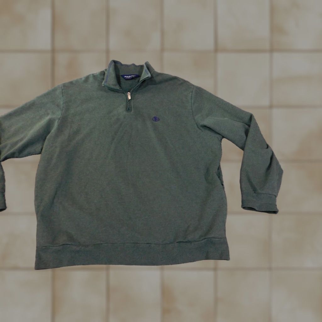 Ralph Lauren Ralph Lauren Polo Golf Sweater XL Men Green 1/4 Zip Retro Logo Pullover Knit Mock Neck Adjustable Vintage? Size US XL / EU 56 / 4 - 1 Thumbnail