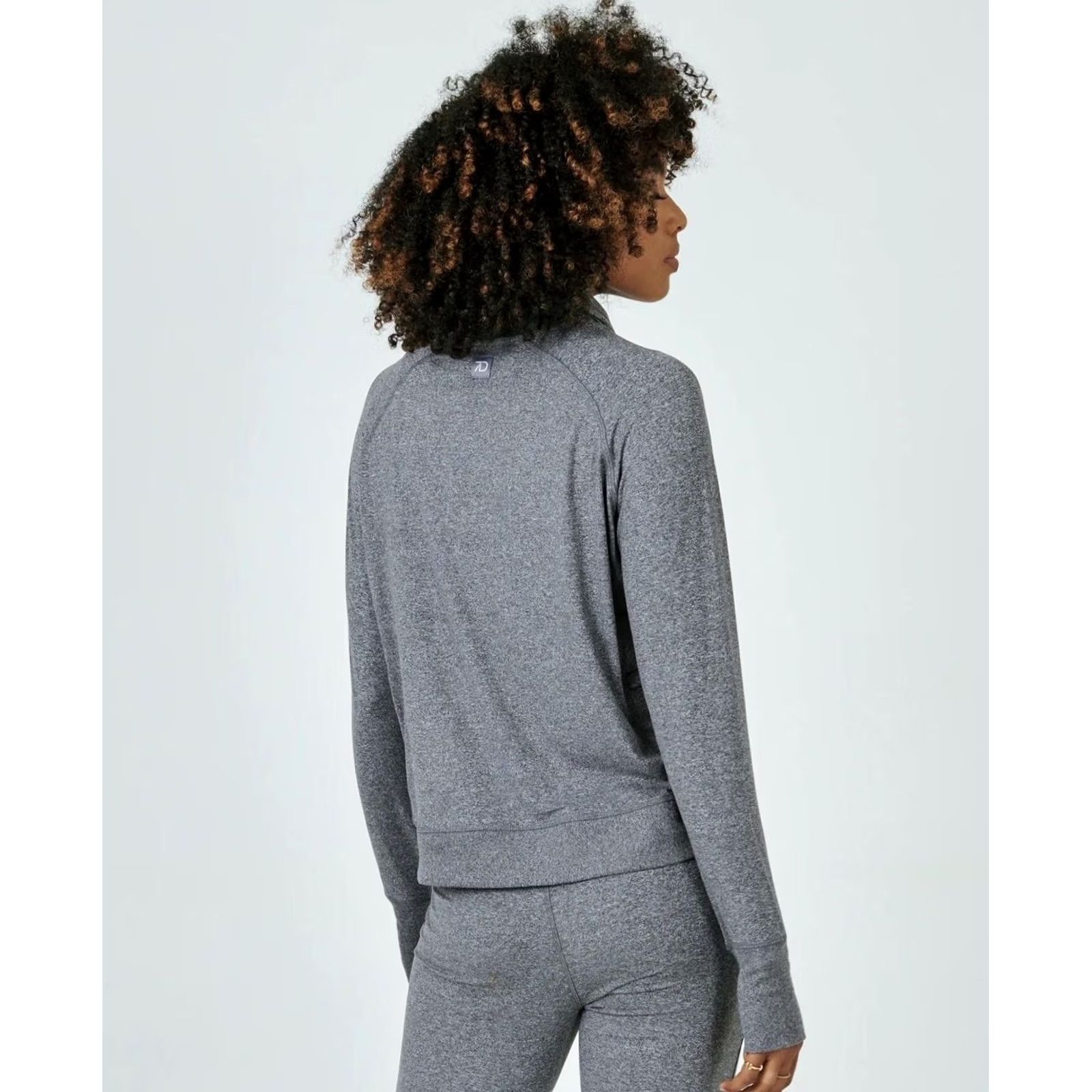 Vintage 7 Diamonds Hoodie Womens Small Gray Cowl Neck Thumbholes Zip Pocket Pullover Shirt Size S / US 4 / IT 40 - 3 Thumbnail