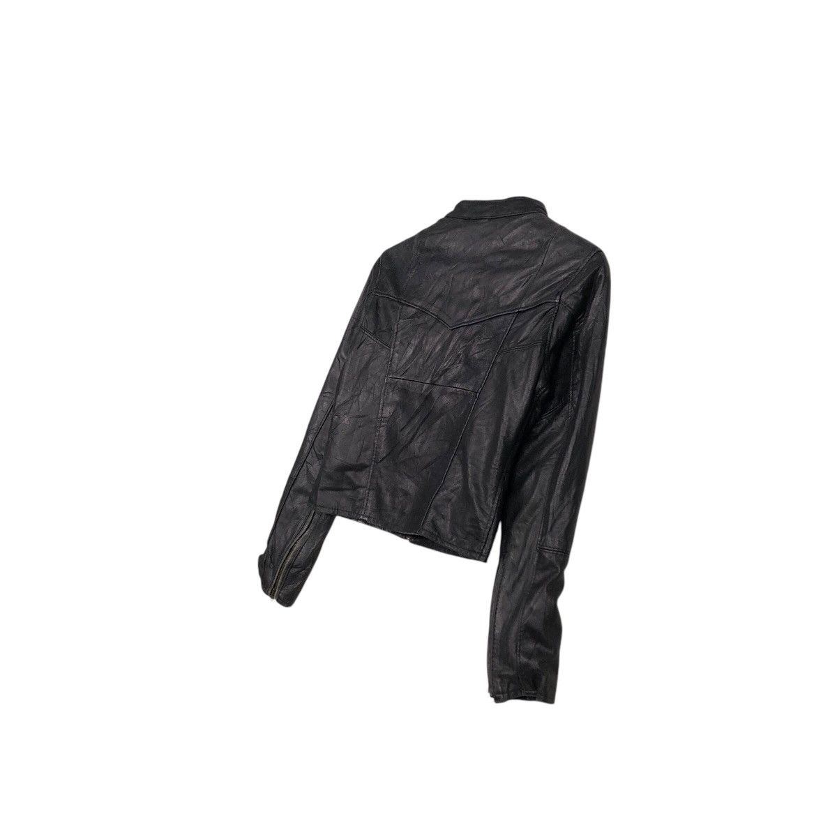 Japanese Brand 📌Vintage Cropped Biker Leather Jacket Crisp Issey Miyake Size US M / EU 48-50 / 2 - 11 Thumbnail