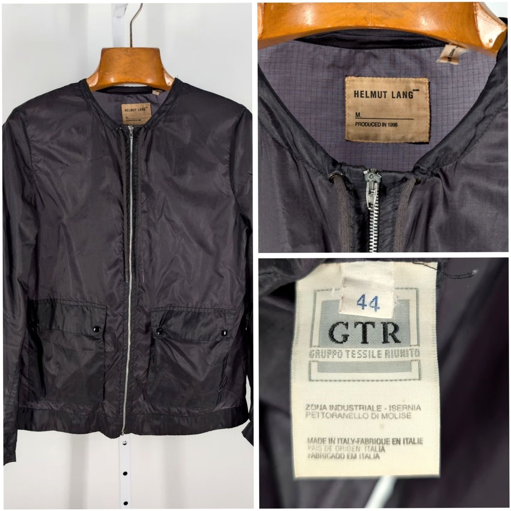 Helmut Lang VINTAGE Helmut Lang Jacket 38 Black Nylon Italy Archive Utility Jacket 90s Bomber Liner Zip Mens Womens XS XL Size US XXS / EU 40 - 2 Thumbnail