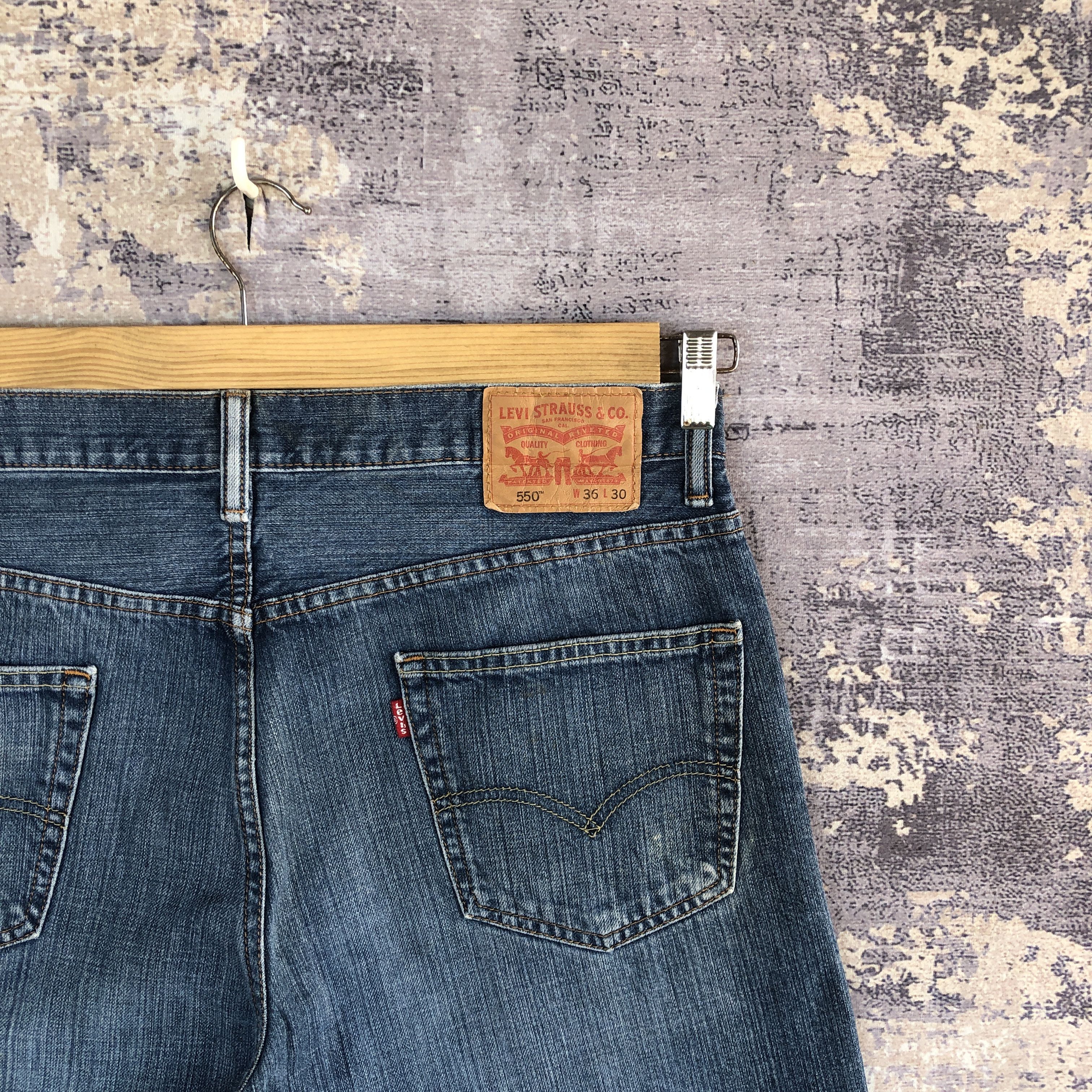 Levi's Vintage Y2K Levis 550 Faded Jeans Levi's Baggy Loose Denim Size US 36 / EU 52 - 5 Thumbnail