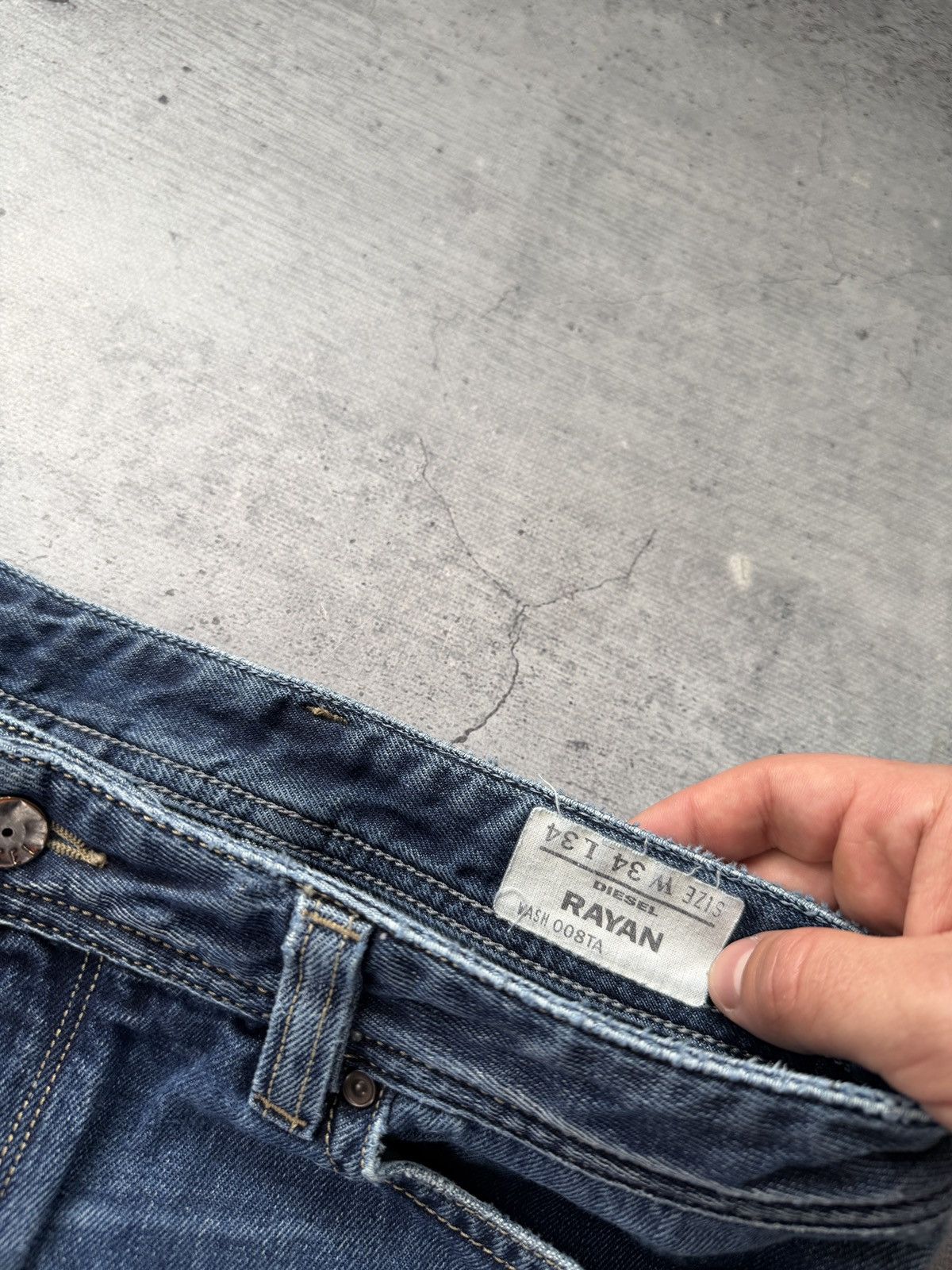 Diesel 🥵RARE🥵 Diesel Rayan faded denim regular fit jeans Size US 34 / EU 50 - 10 Thumbnail