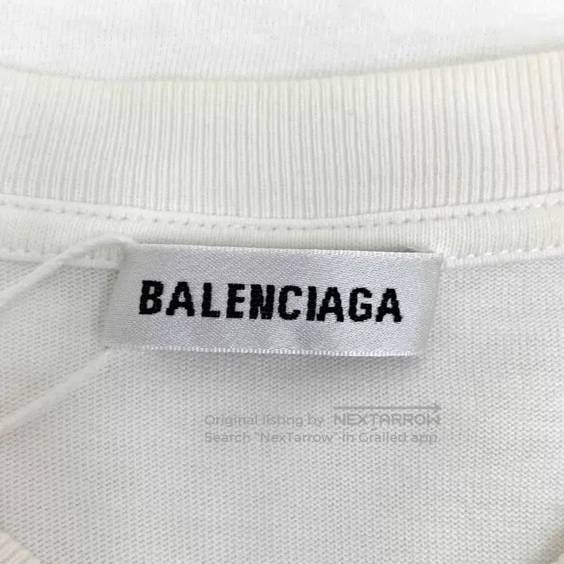 Balenciaga Balenciaga White Logo Letter Crew Neck Short Sleeve T-Shir Size US XS / EU 42 / 0 - 5 Thumbnail