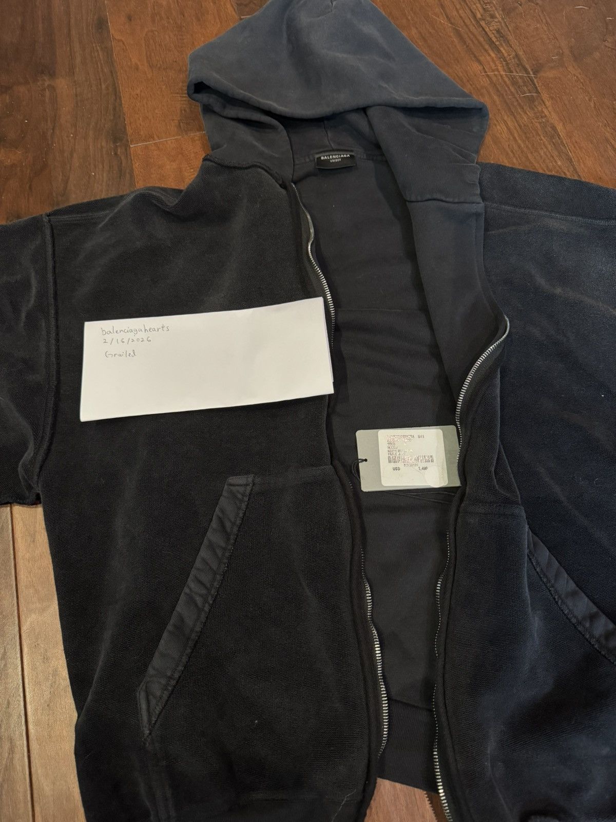 Balenciaga Balenciaga Inside Out Zip Hoodie Size US S / EU 44-46 / 1 - 18 Thumbnail