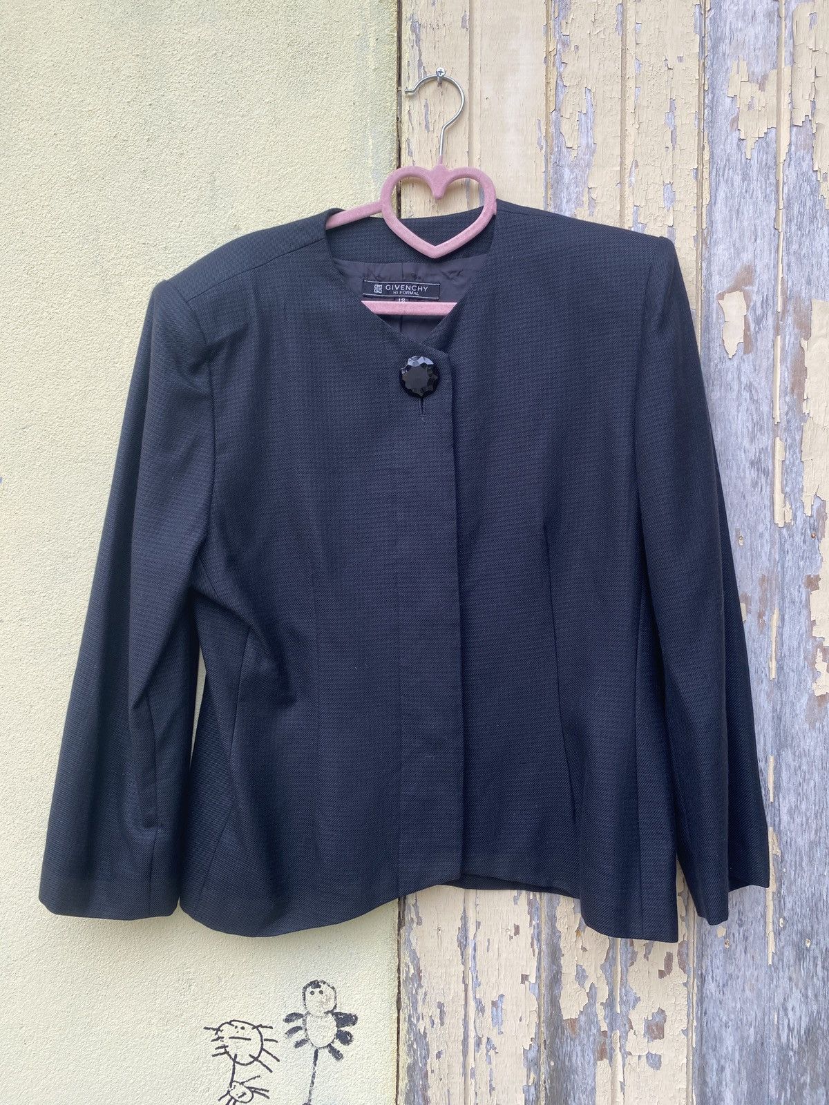 Vintage givenchy hi formal cropped jacket