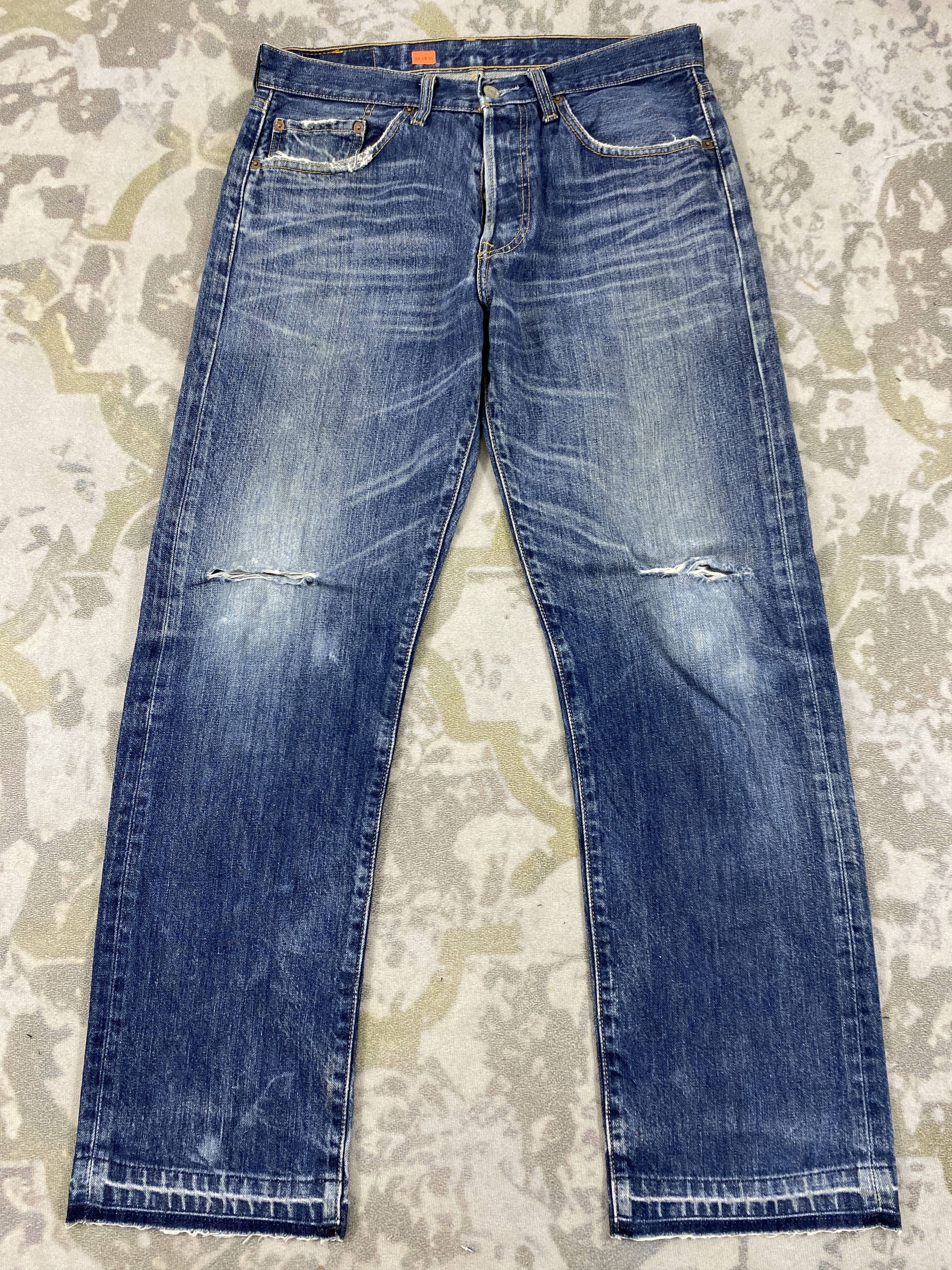 Levi's Vintage Levi's 501 Distressed Jeans 33x29.5 Denim - JN3870 Size US 33 - 1 Thumbnail