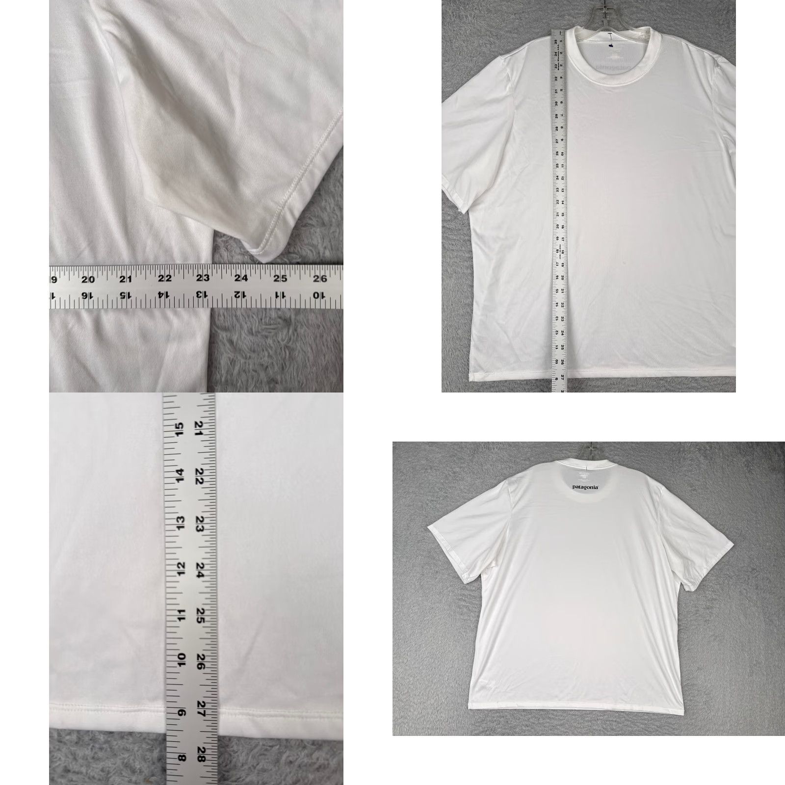 Patagonia PATAGONIA Shirt Men XL White Short Sleeve Crew Neck 100% Polyester Logo T-Shirt Mens Size US XL / EU 56 / 4 - 8 Thumbnail