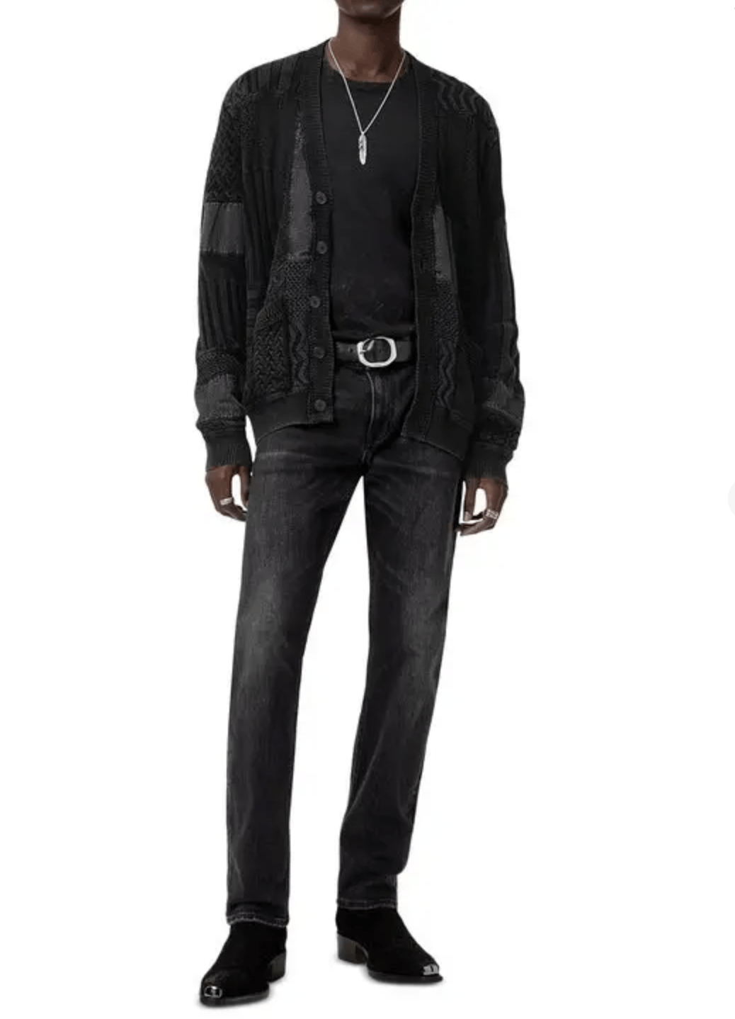 John Varvatos John Varvatos Francis Knit Patchwork Cardigan Size US XXL / EU 58 / 5 - 5 Thumbnail