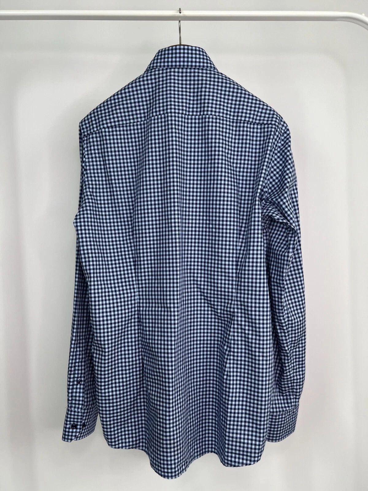 Eton Eton Contemporary Mens Casual Shirt Long Sleeve Blue Plaid Size US L / EU 52-54 / 3 - 9 Thumbnail