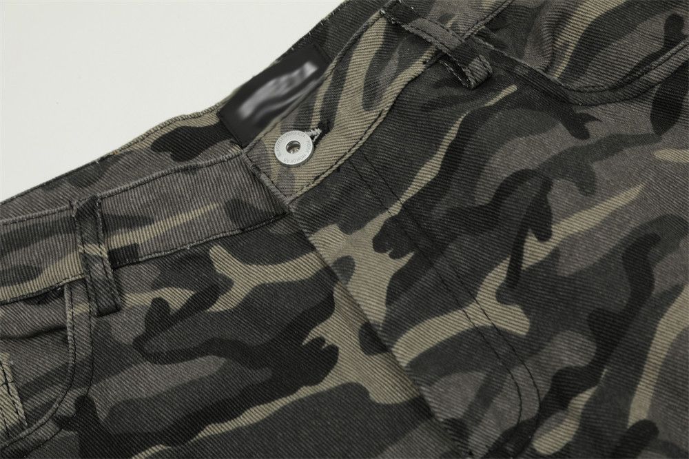 Japanese Brand × Jean Men's loose wide-leg street cargo camouflage machete jeans Size US 34 / EU 50 - 4 Thumbnail