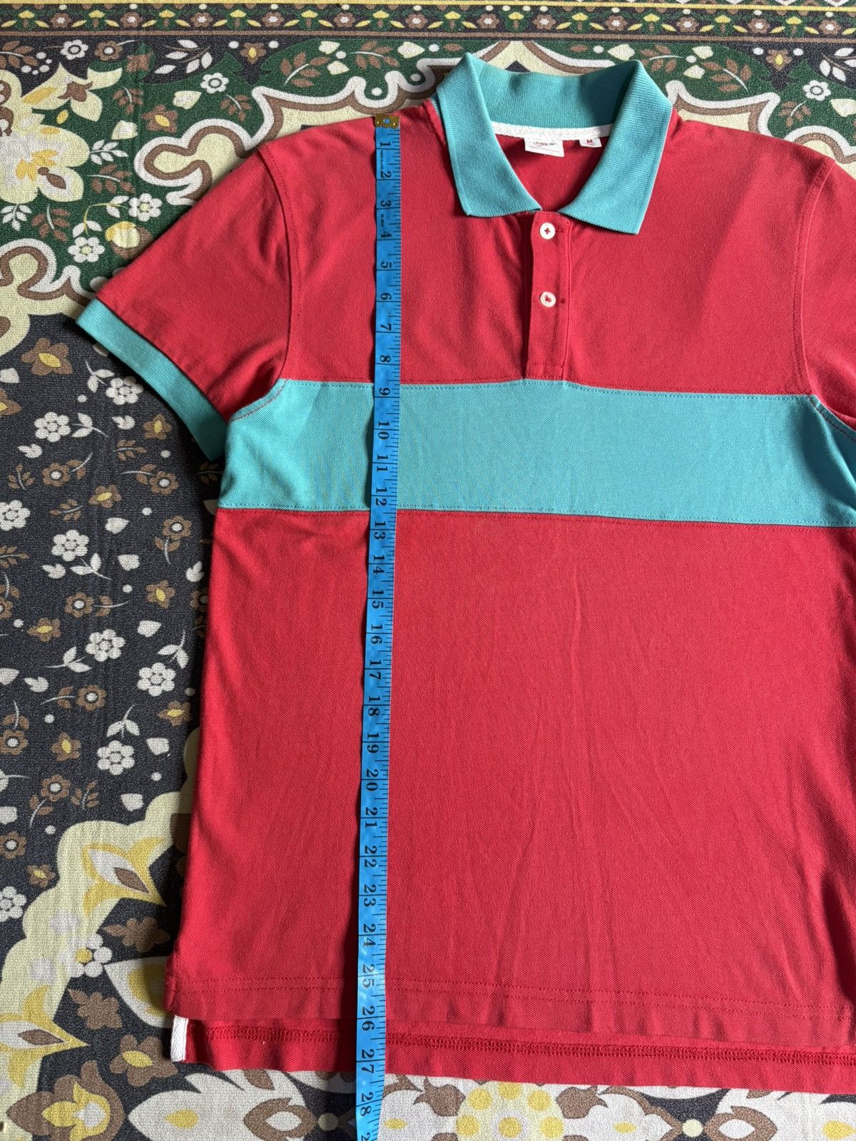 Japanese Brand Michael Bastian X Uniqlo Two Tone Color Striped Polo Tee Size US S / EU 44-46 / 1 - 12 Thumbnail