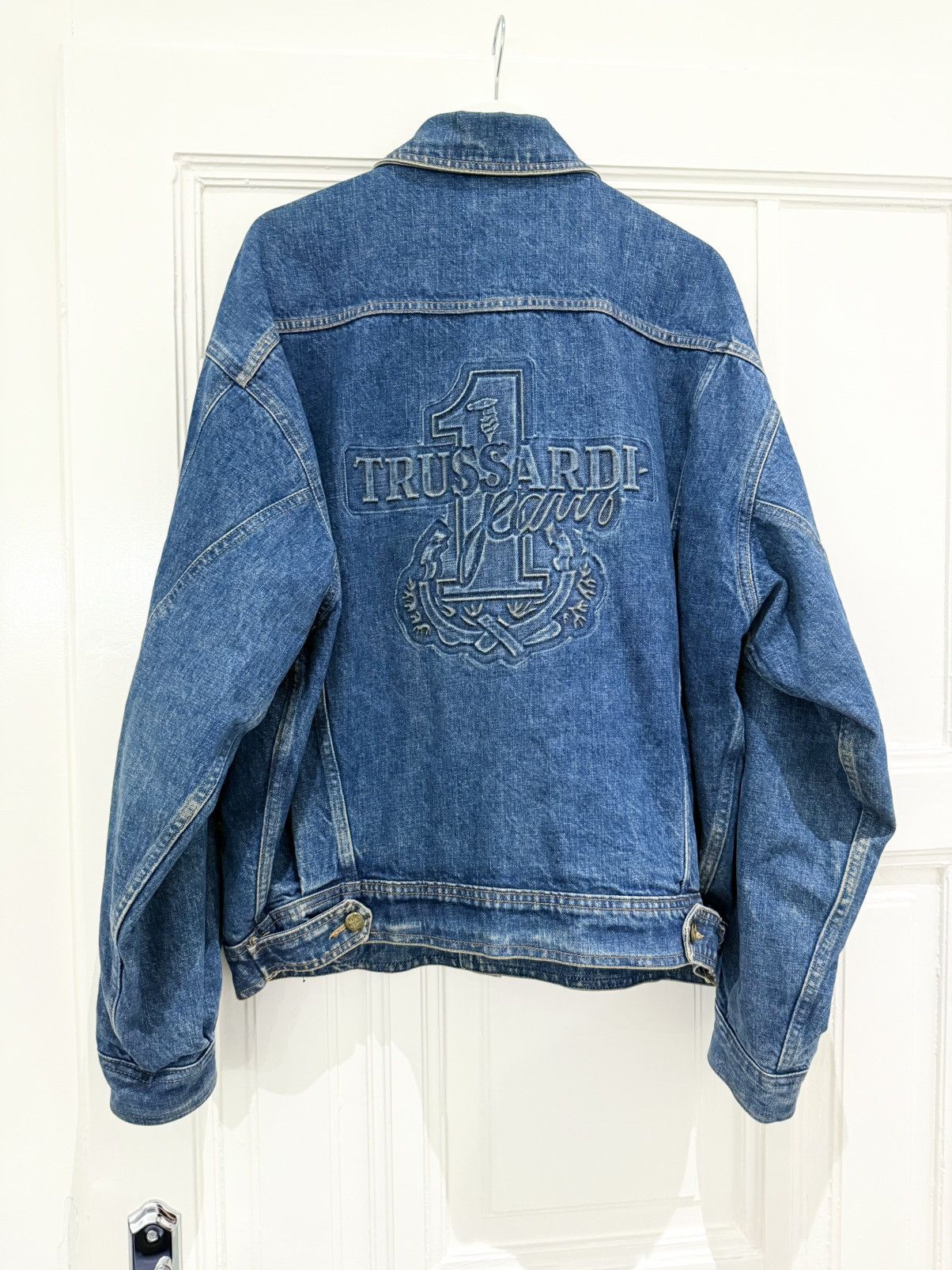 Trussardi Trussardi embroidered denim jacket Size US XL / EU 56 / 4 - 1 Thumbnail