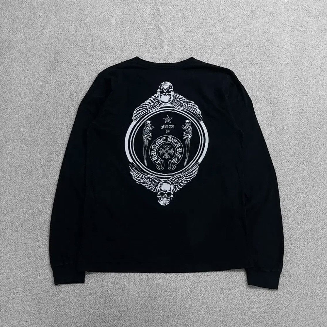 Chrome Hearts Foti Skull Mahalia Longsleeve Tee / Blk Size US M / EU 48-50 / 2 - 1 Thumbnail