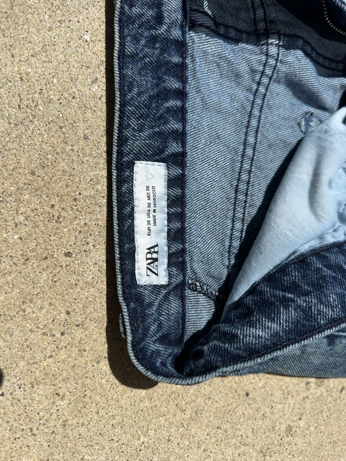 Zara Zara Pocket Denim Cargo Pants Size US 30 / EU 46 - 3 Thumbnail