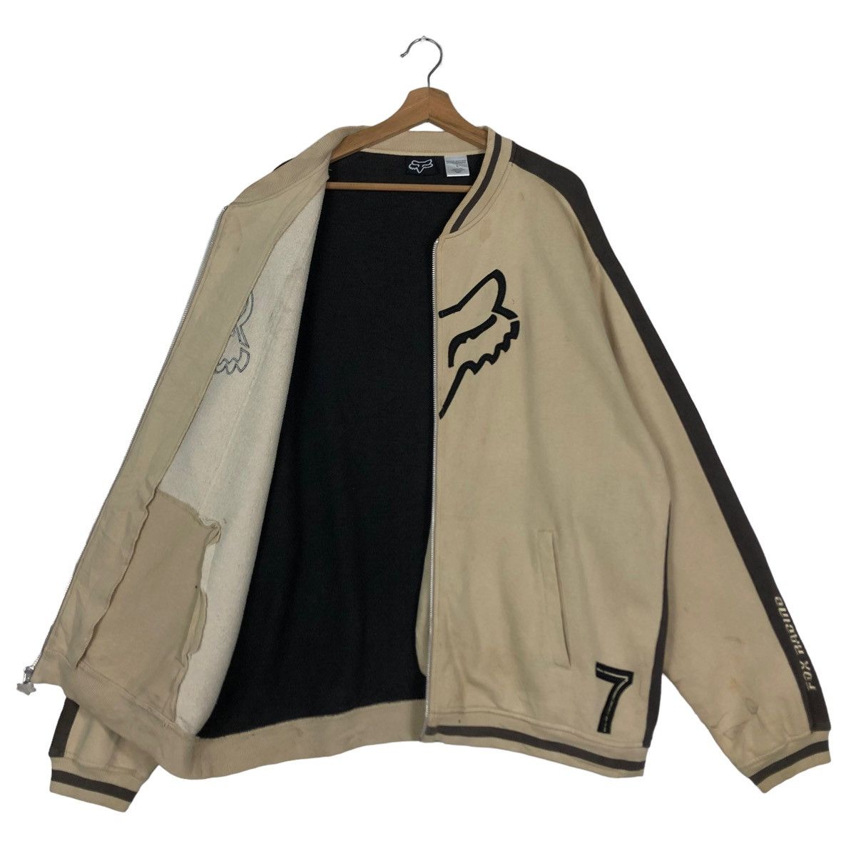 Japanese Brand 🔥Rich Brown - 90’s Bomber Jacket Fox Racing Big Logo Size US L / EU 52-54 / 3 - 10 Thumbnail