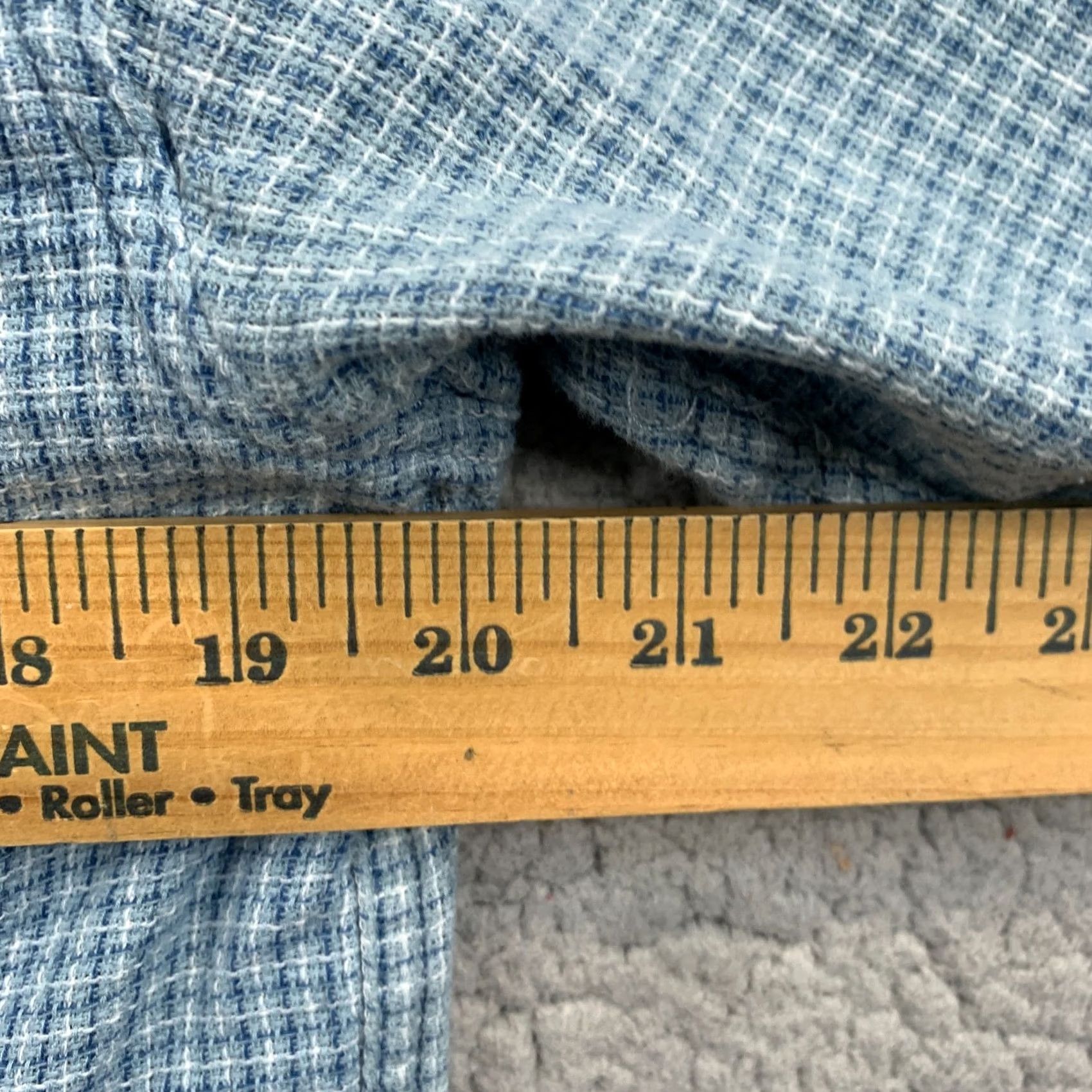 Corridor Corridor Mens XL Blue White Textured Plaid Button Down Shirt Size US XL / EU 56 / 4 - 7 Thumbnail