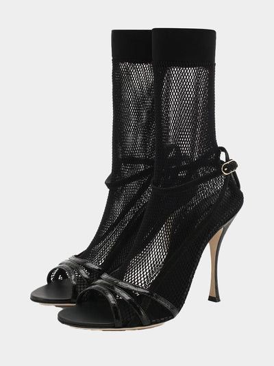 Dolce & Gabbana o1y0825 Spike Heel Ankle Boots in Black Size US 8.5 / IT 38.5 - 2 Thumbnail