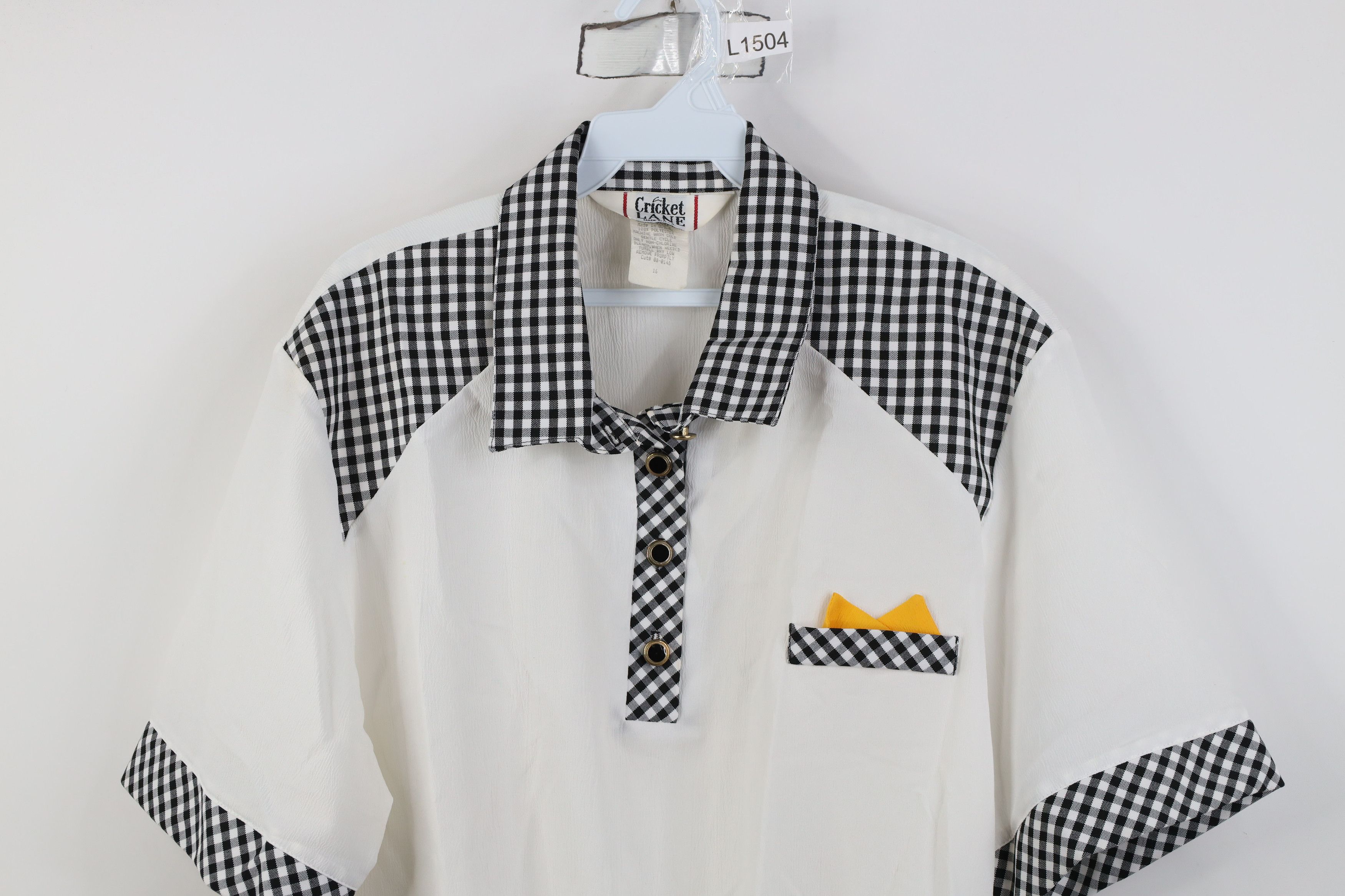 Vintage Vintage 90s Streetwear Gingham Plaid Pullover Polo Shirt USA Size M / US 6-8 / IT 42-44 - 2 Thumbnail