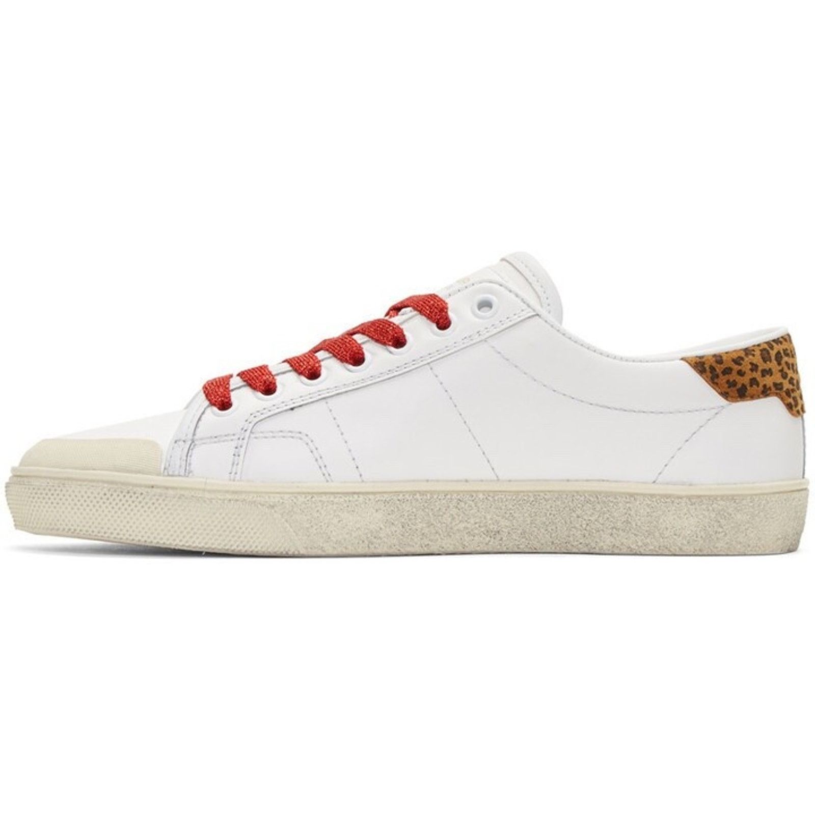 Yves Saint Laurent Saint Laurent Mens SL 37 Court Diamond White Flat Low Top Size US 11 / EU 44 - 10 Thumbnail