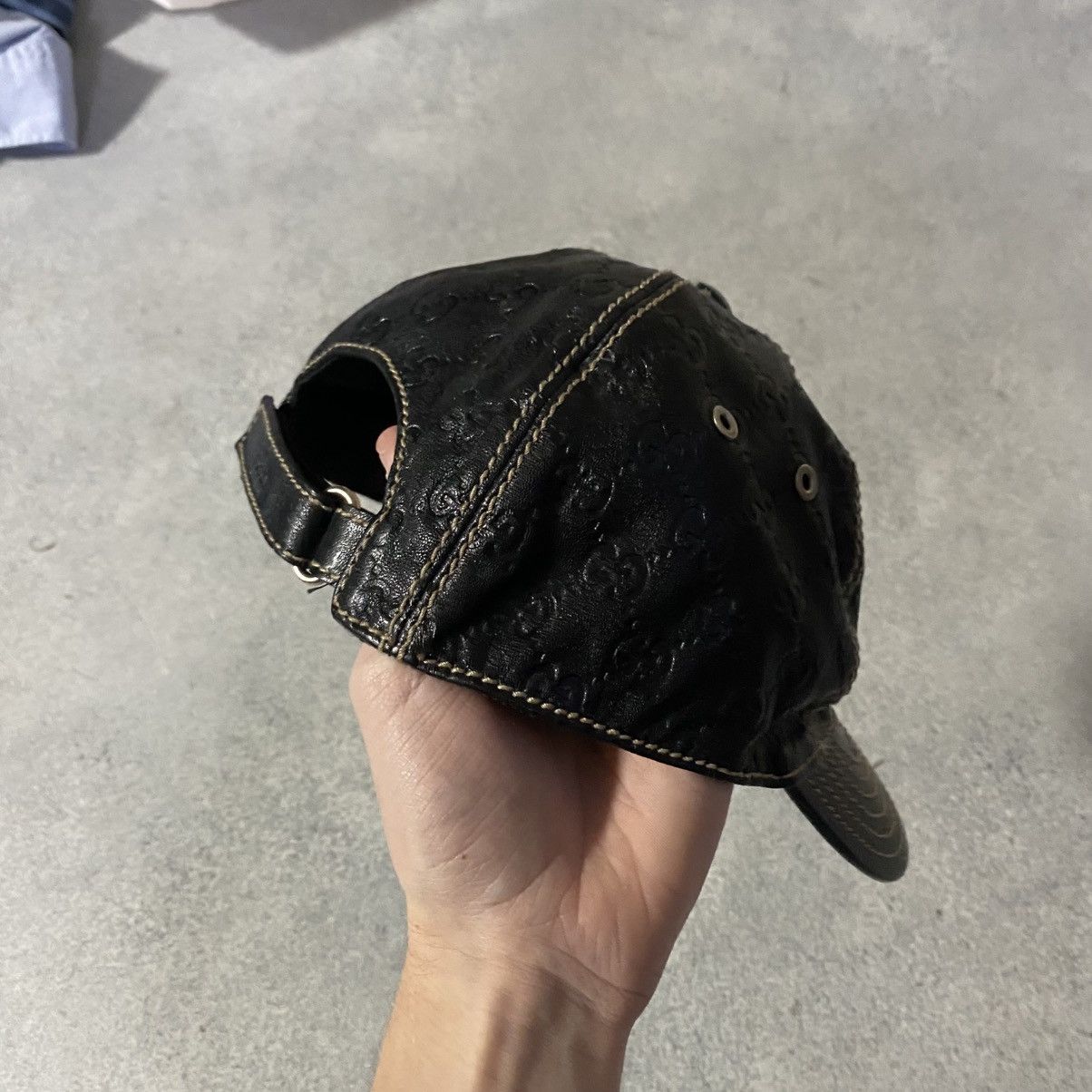Gucci Gucci cap monogram leather rare luxury Icon logo Size ONE SIZE - 3 Thumbnail