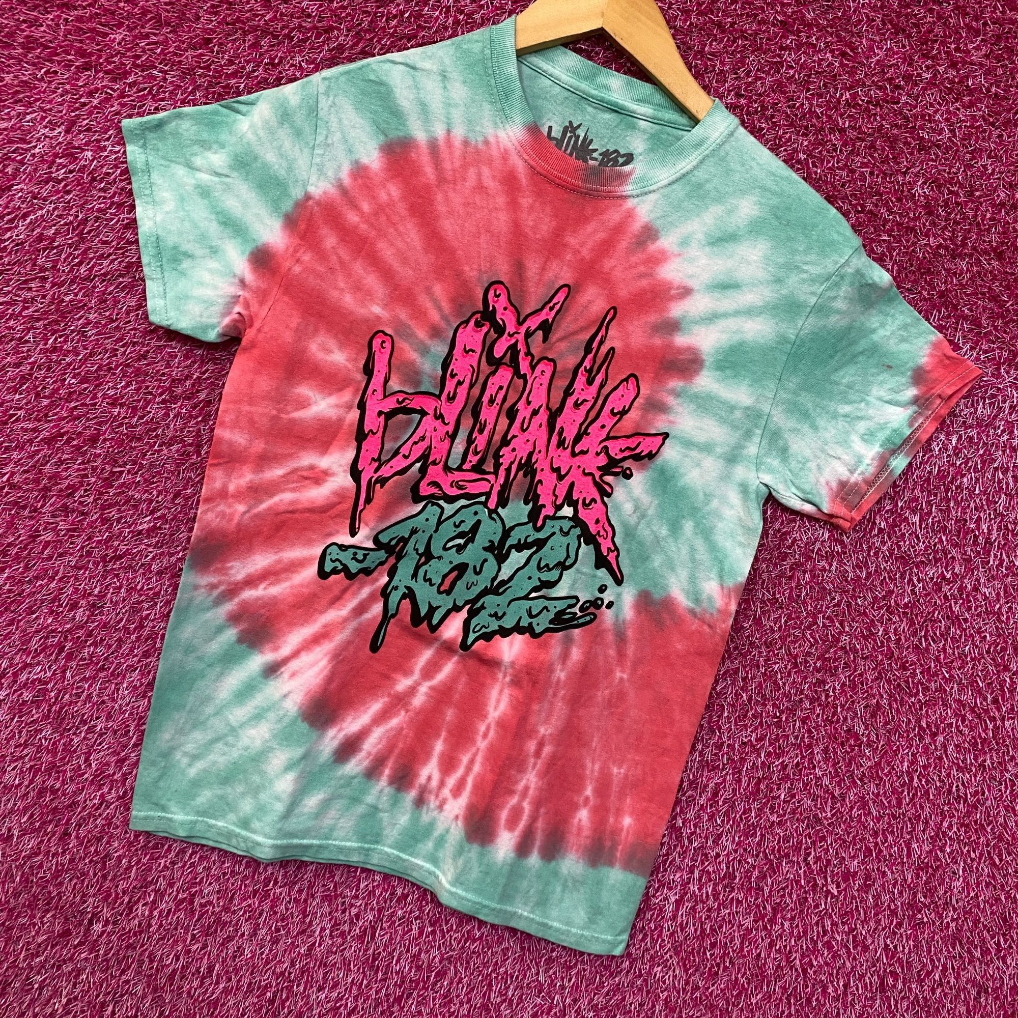 Band Tees Blink-182 Toxic Sludge Spell-Out Pop Punk Band Tie Dye S Size US S / EU 44-46 / 1 - 3 Thumbnail