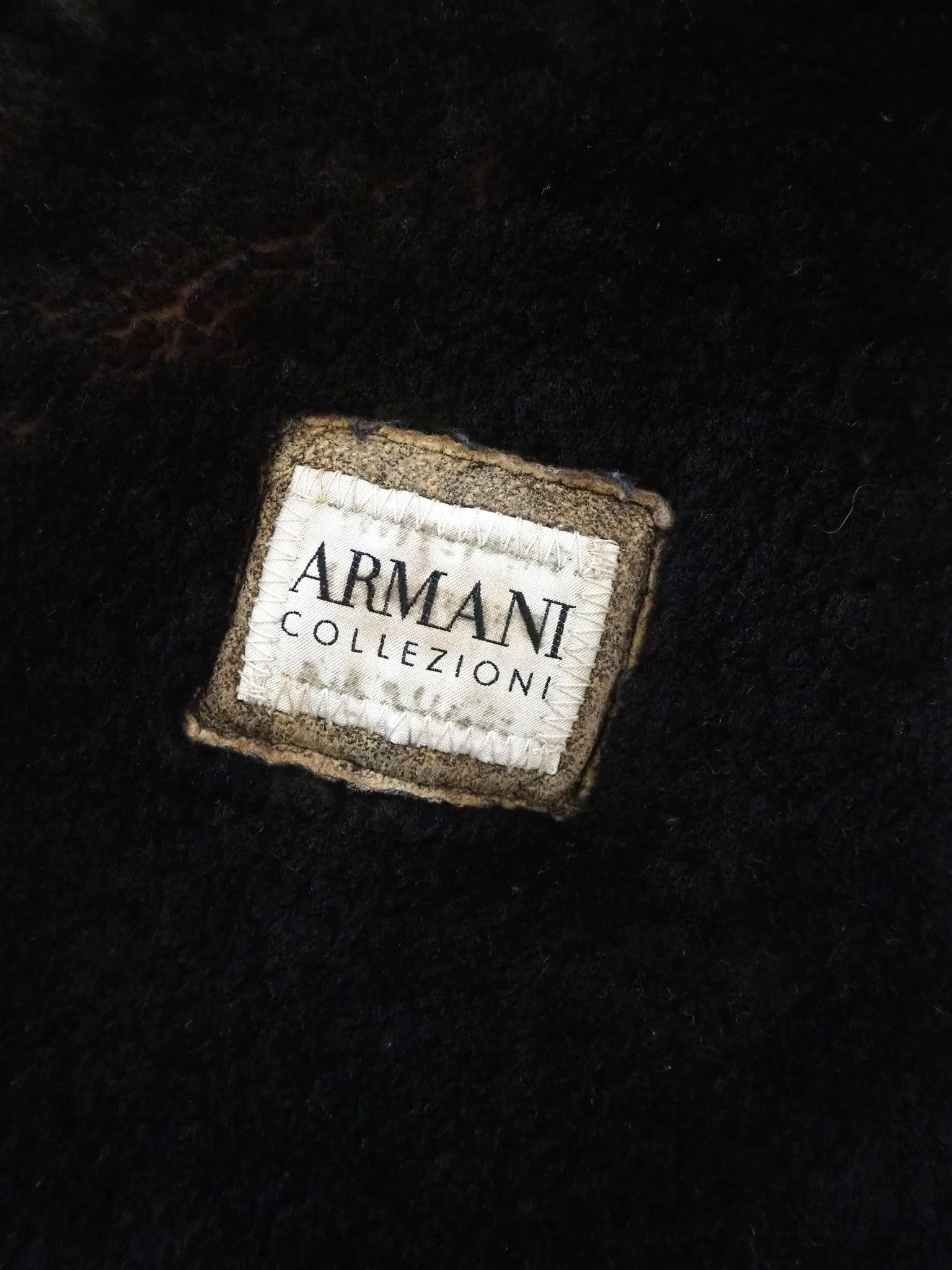 Armani Collezioni Armani Collezion Brown LambskinShearling LeatherJacket $1915 Size US M / EU 48-50 / 2 - 3 Thumbnail