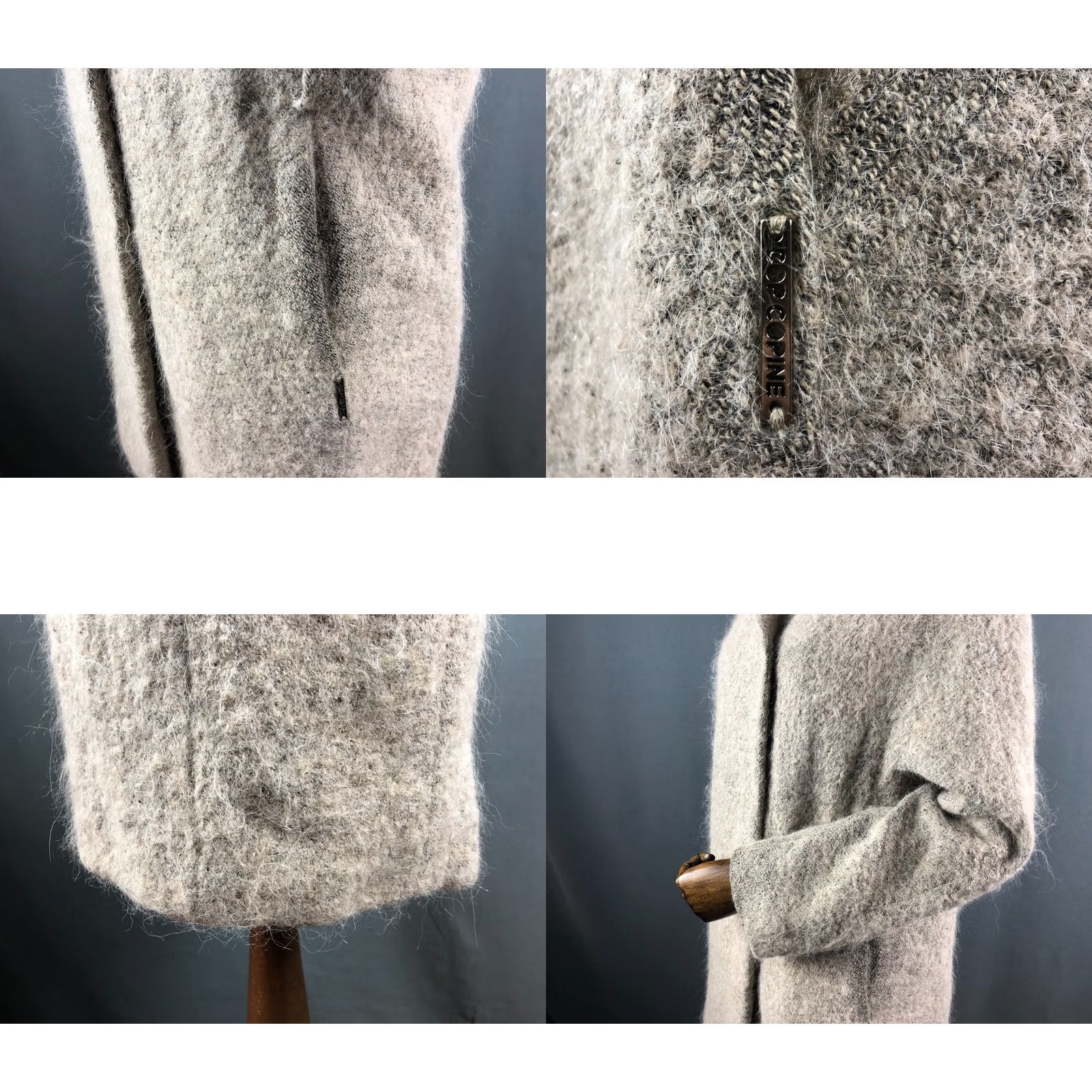 Cop Copine Cop-Copine Coat Wool Beige Women Size 38 Hooded Short New Size 26" / US 2 / IT 38 - 8 Thumbnail