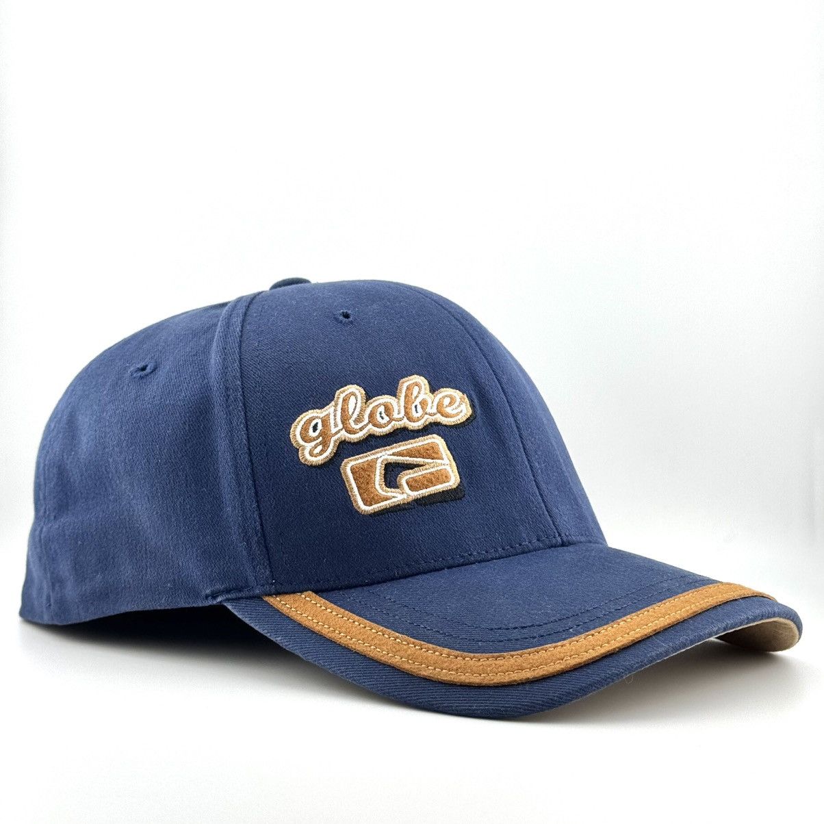Globe Y2K Globe Skateboard Vintage Rodney Mullen Era Navy Tan Cap Size ONE SIZE - 2 Thumbnail