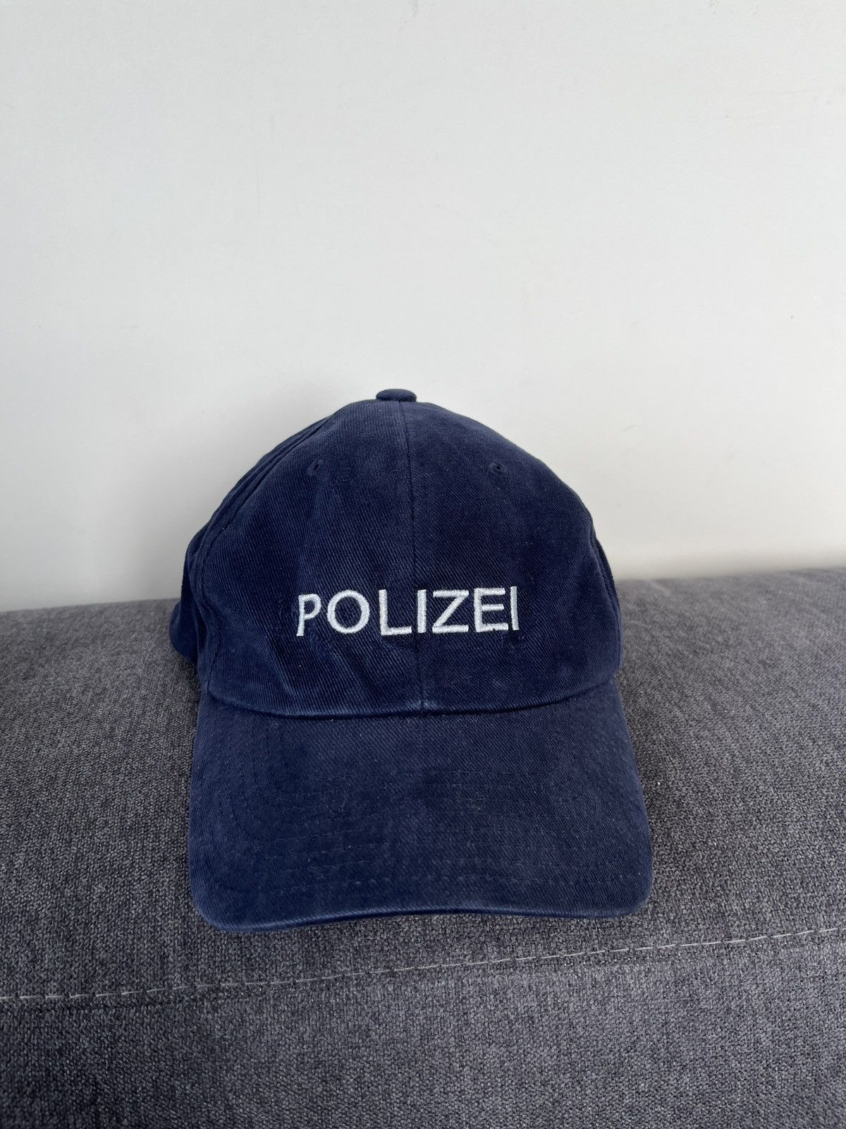 Vintage POLIZEI Cotton Deep Blue Cap Size ONE SIZE - 1 Preview