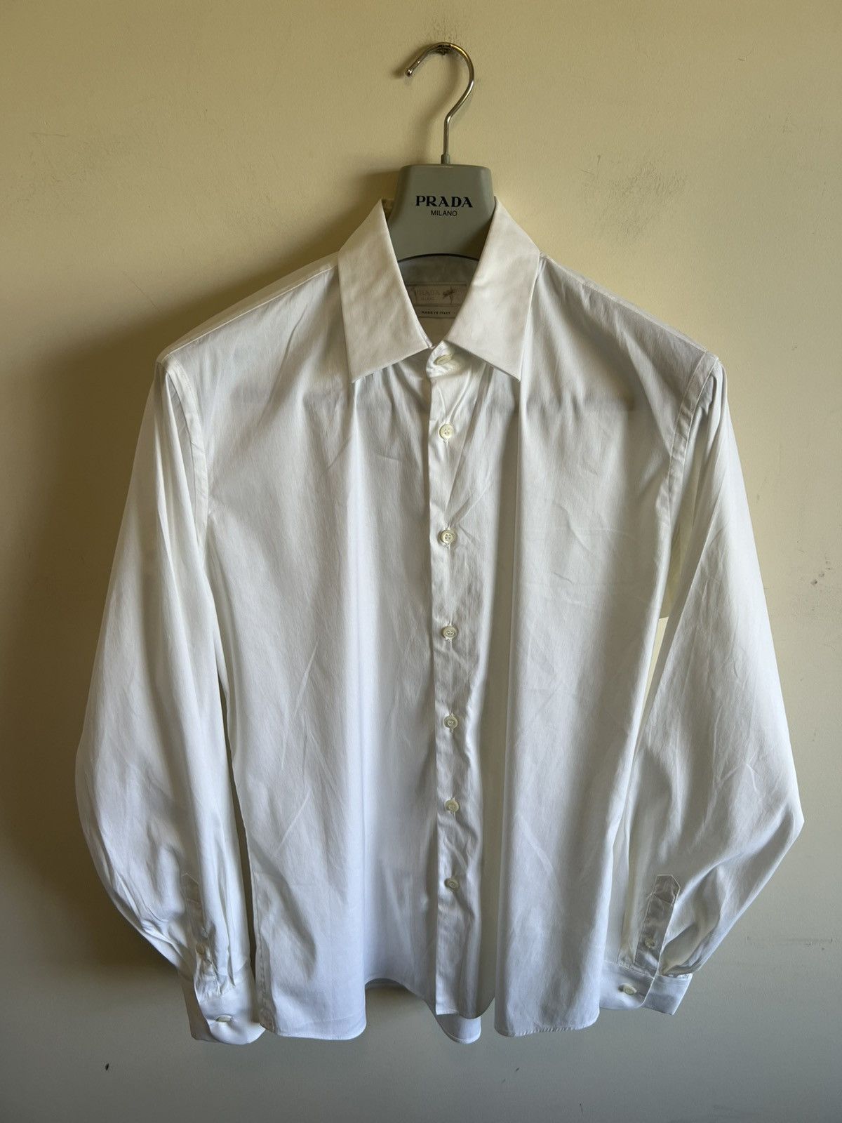 Prada SS18 Prada Shirt Button Up White 38 15.5 Size US M / EU 48-50 / 2 - 2 Thumbnail