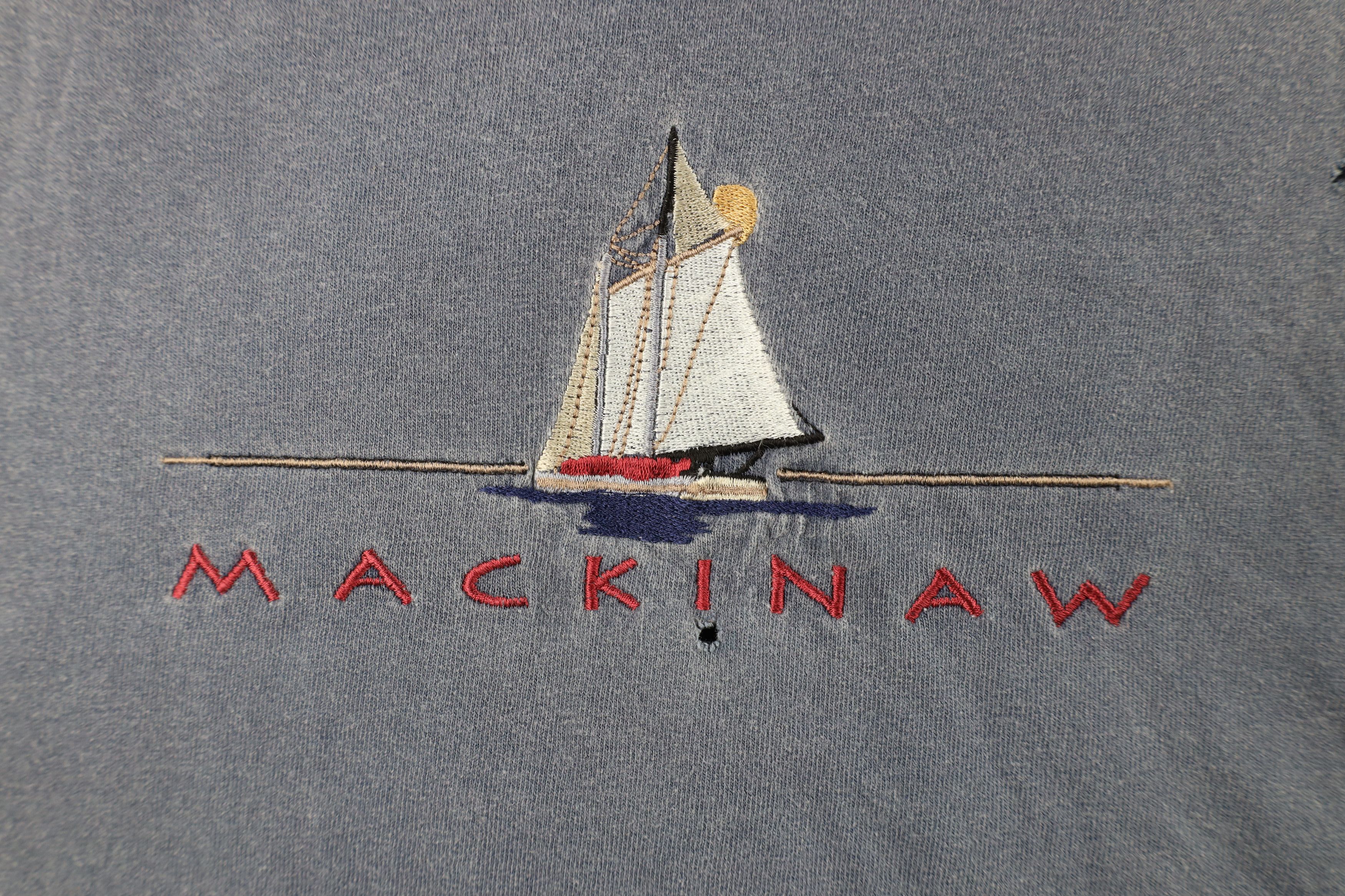Vintage Vintage 90s Y2K Streetwear Mackinaw Sailing Sailboat T-Shirt Size US XL / EU 56 / 4 - 4 Thumbnail