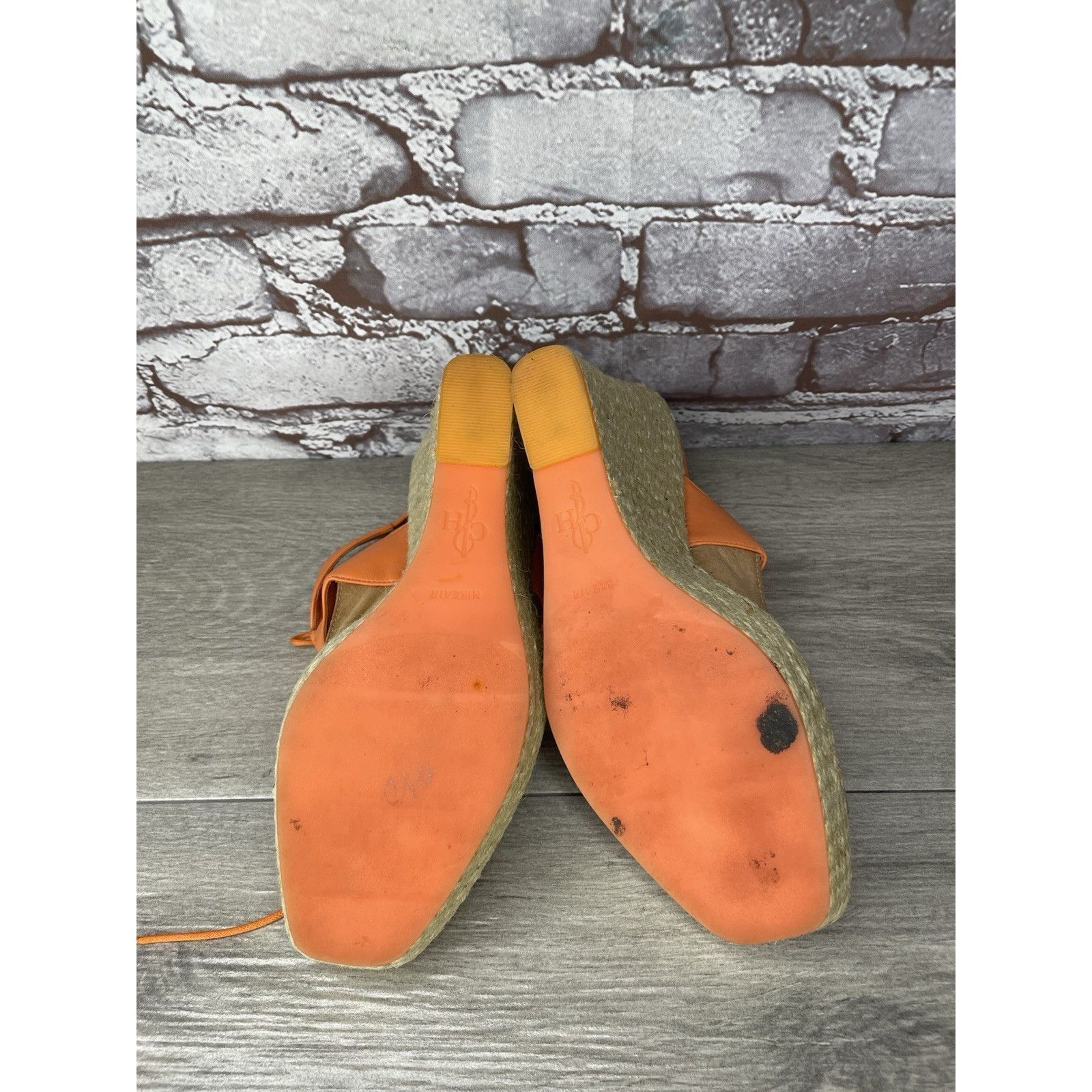 Cole Haan Cole Haan Orange Leather Lace Up Wedge Espadrilles Sandals W Size US 9.5 / IT 39.5 - 13 Thumbnail