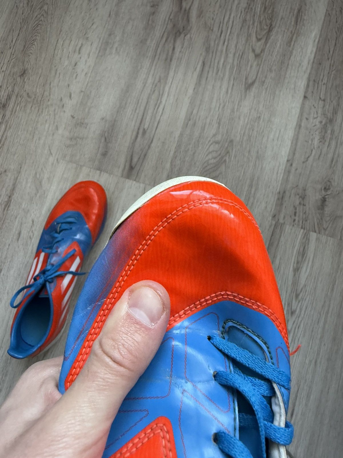 Adidas Adidas F50 Soccer Cleats Red Blue FG Size US 9.5 (V21304) Size US 9.5 / EU 42-43 - 19 Thumbnail