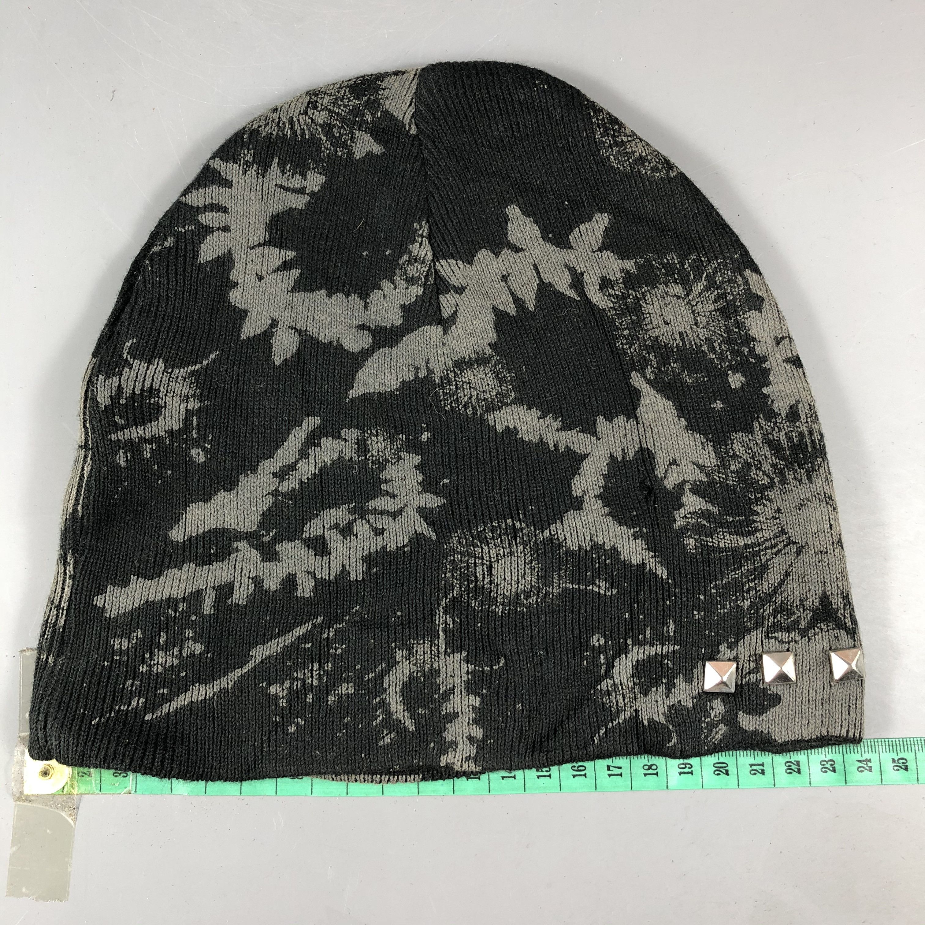 Japanese Brand Acid Wash Spike Punk Beanie Size ONE SIZE - 4 Thumbnail