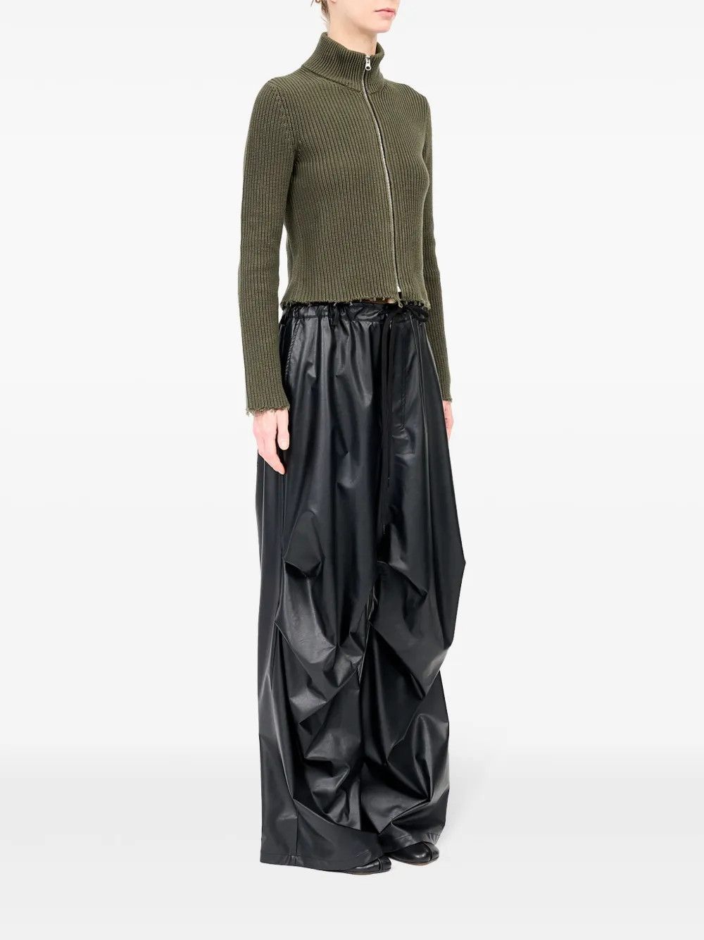 Maison Margiela oc11z0925 Faux-Leather Pant in Black Size 27" / US 4 / IT 40 - 3 Thumbnail