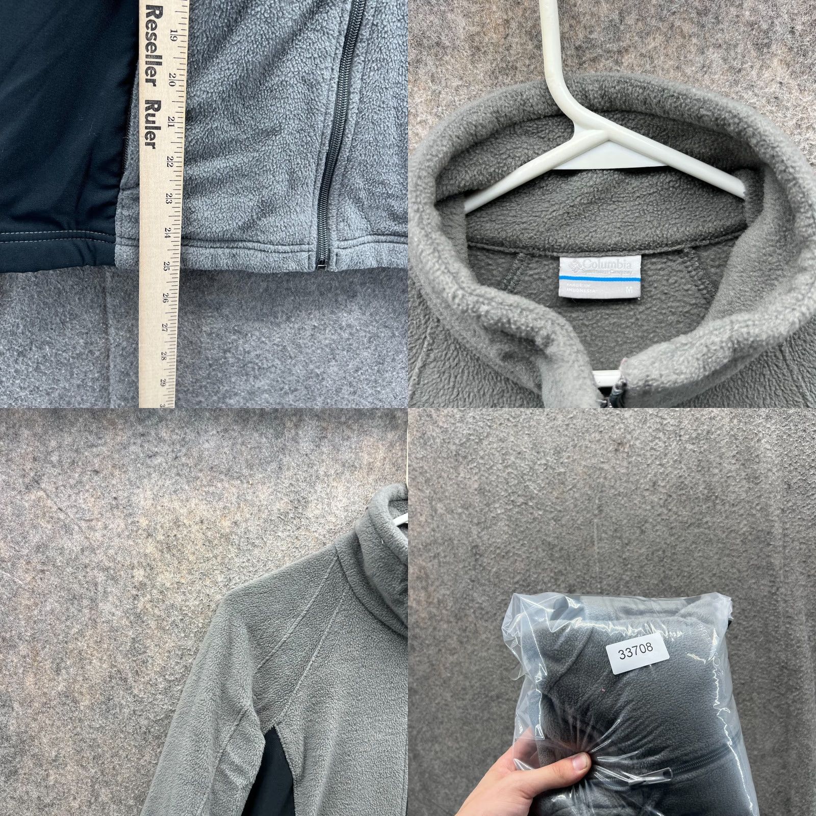 Vintage VINTAGE Columbia Jacket Womens Medium Gray Full Zip Fleece Softshell Benton Outdoors Size M / US 6-8 / IT 42-44 - 8 Thumbnail