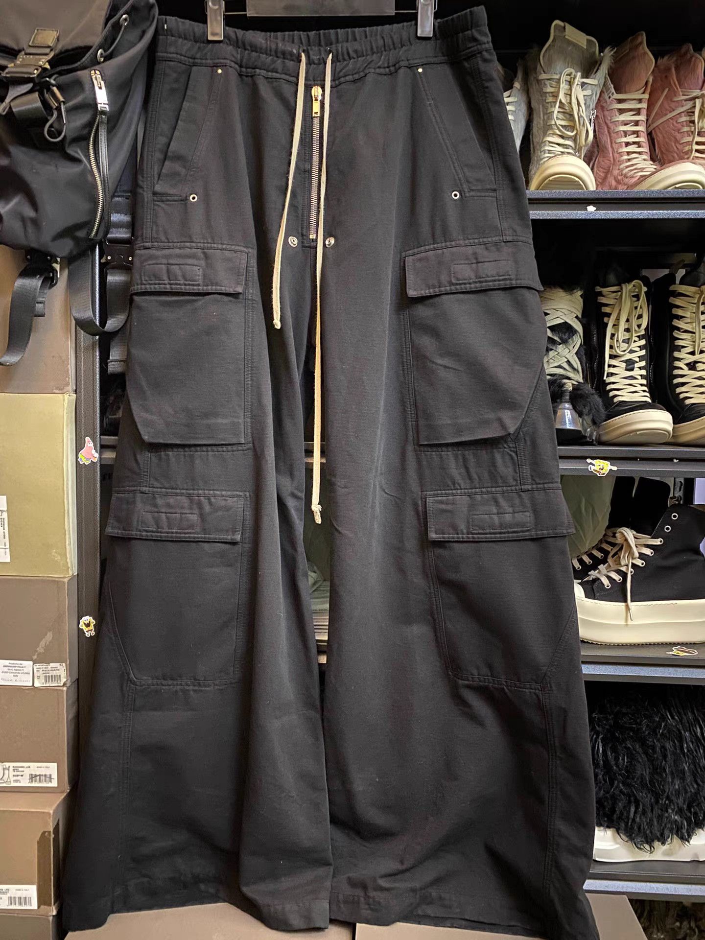 Rick Owens Rick Owens DRKSHDW Cargo Bela Wide-Leg Pants Size US 35 - 1 Thumbnail