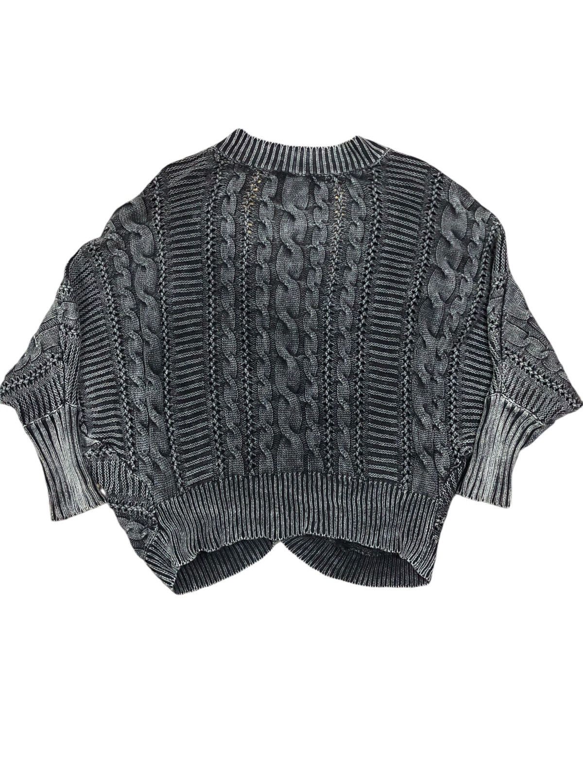 If Six Was Nine × MOUSSY Moussy Cable Knit Poncho Cardigan Size L / US 10 / IT 46 - 2 Thumbnail