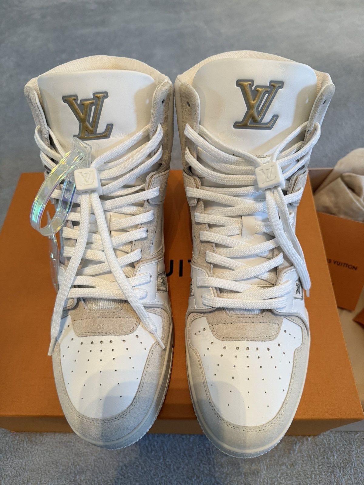 Louis Vuitton Trainer Ankle Sneakers 'Beige' Size US 8.5 / EU 41-42 - 6 Thumbnail