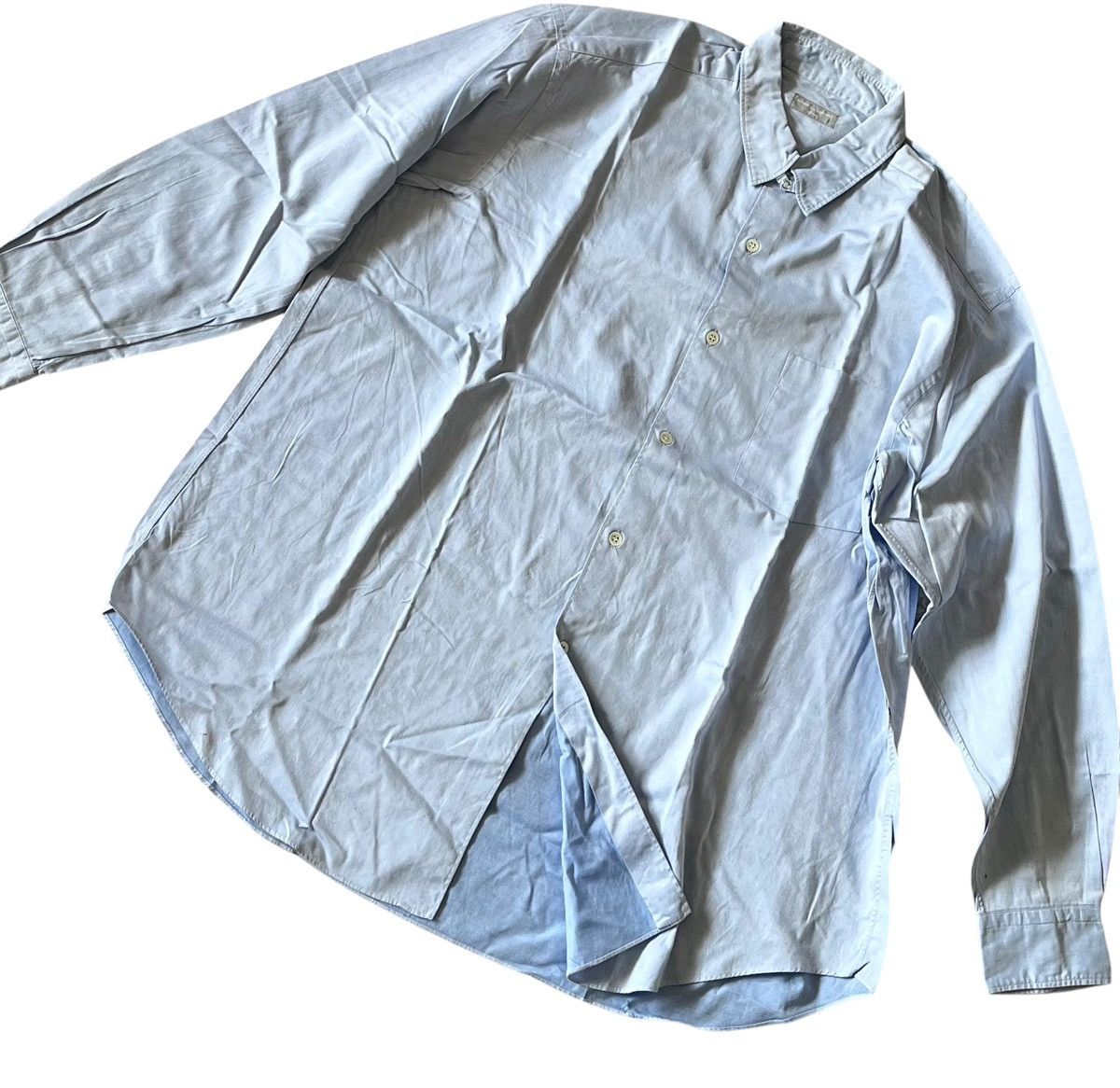 Comme des Garcons Vintage cdg homme AD1990 light blue oversized button up Size US XL / EU 56 / 4 - 2 Thumbnail