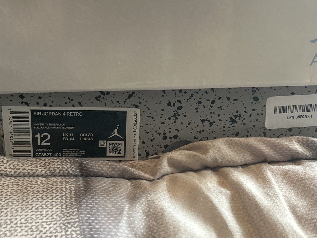 Jordan Brand Jordan UNC 4s Size US 12 / EU 45 - 8 Thumbnail