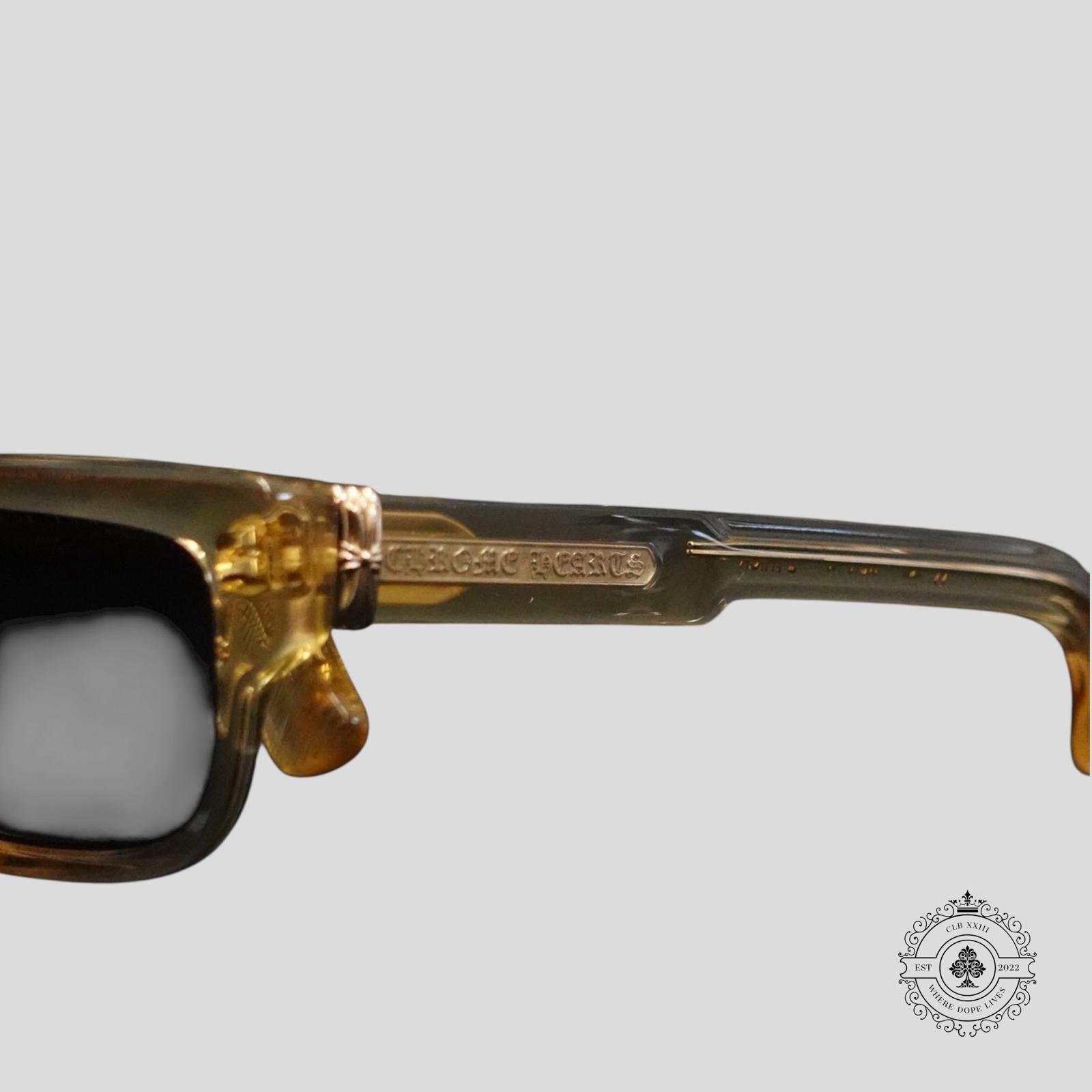 Chrome Hearts Chrome Hearts 2 Thick Sunglasses in Clear/Gold Size ONE SIZE - 3 Thumbnail