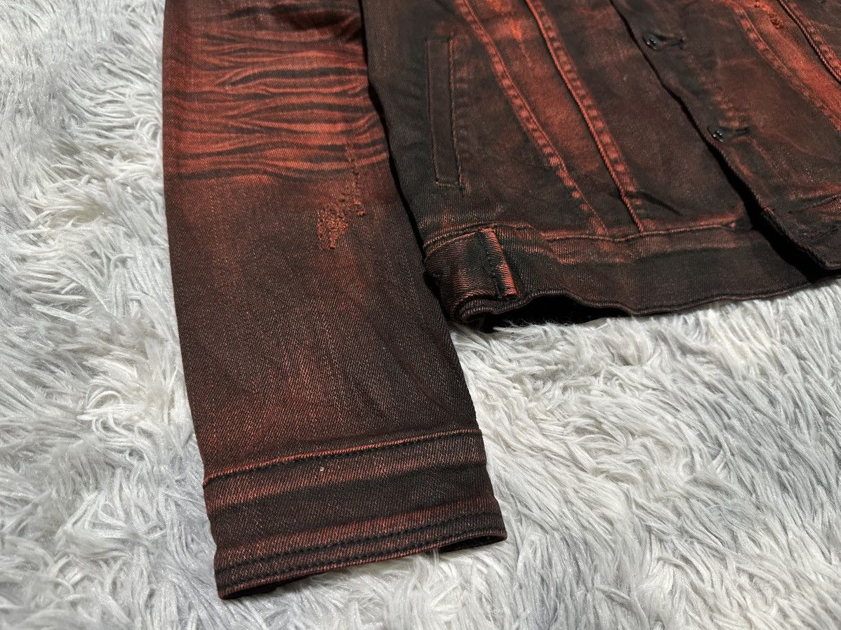 14th Addiction 🔥Y2K Archived Seana Blood Waxed Denim Jacket Vkei Goth Punk Size US M / EU 48-50 / 2 - 4 Thumbnail