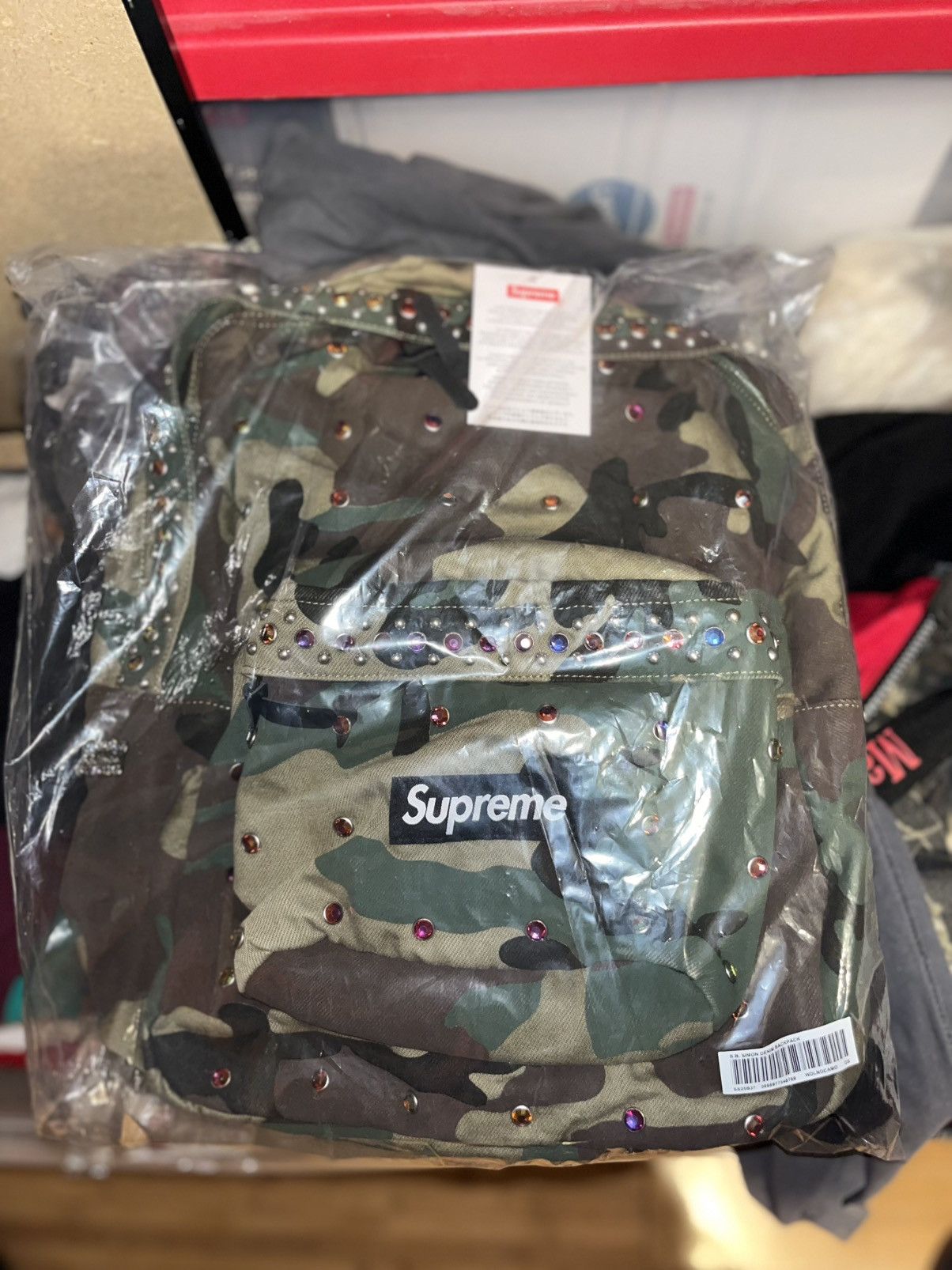 B.B. Simon × Supreme Supreme b.b Simon denim camo backpack | Grailed