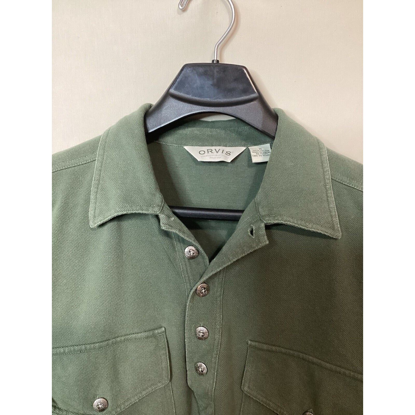Orvis Orvis Men’s Short Sleeve Shirt Olive Green Size Medium Size US M / EU 48-50 / 2 - 2 Thumbnail