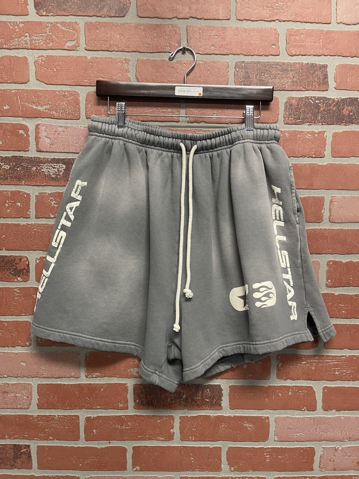 HELLSTAR Size XL - Hellstar Studio Shorts Grey Flame Brand New! Size US 34 / EU 50 - 1 Thumbnail