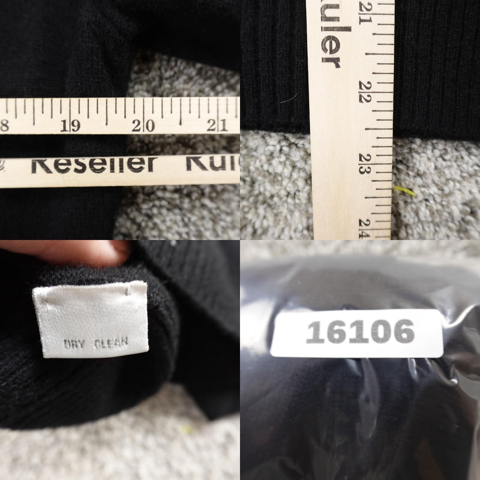 Vintage Investments Sweater Womens L Black Cashmere Mock Turtle Neck Pullover Cozy Soft Size L / US 10 / IT 46 - 8 Thumbnail