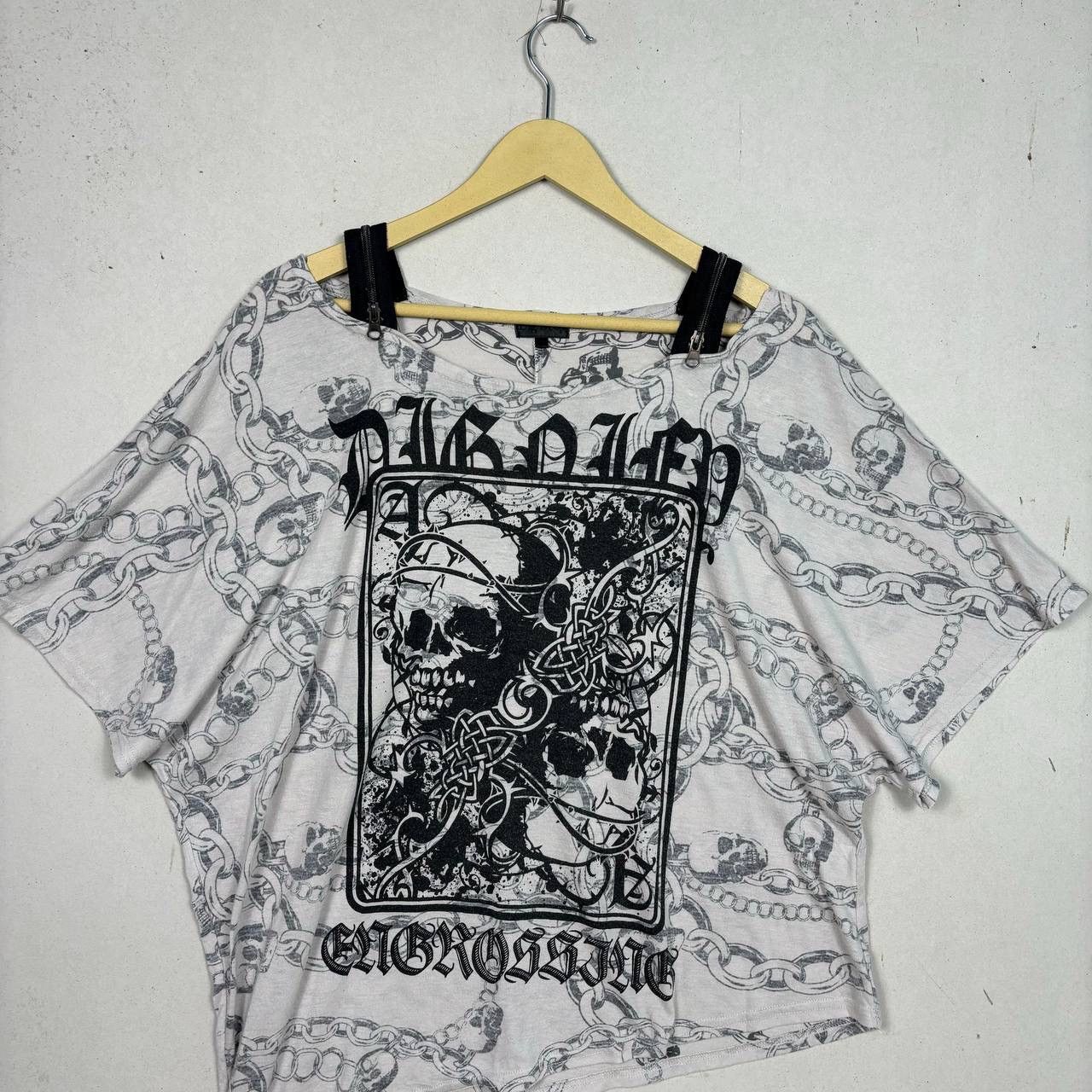 Dig Deep Dig Deep Japan Skull Chain Print Harajuku Punk Goth Tee Size US M / EU 48-50 / 2 - 3 Thumbnail