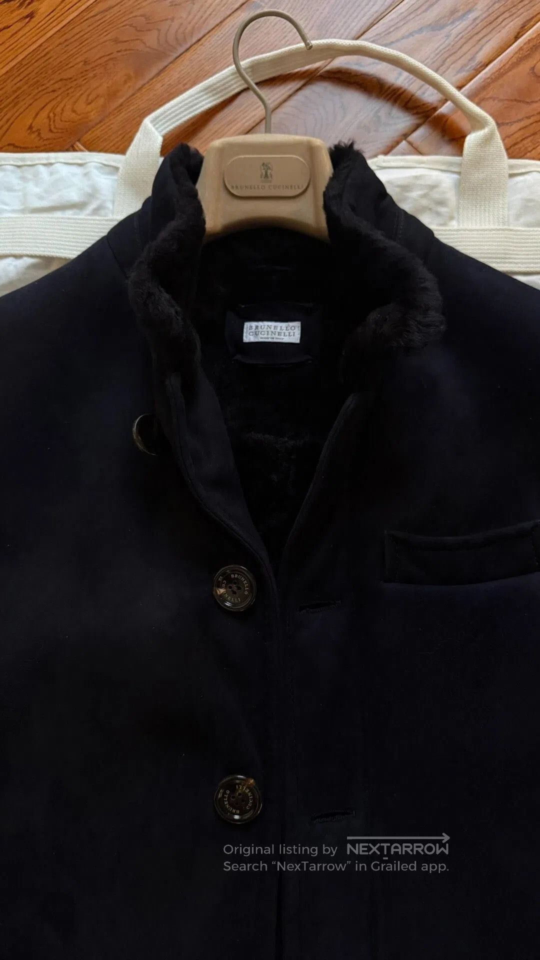 Brunello Cucinelli Brunello Cucinelli Men's Shearling Coat. Size US M / EU 48-50 / 2 - 2 Thumbnail