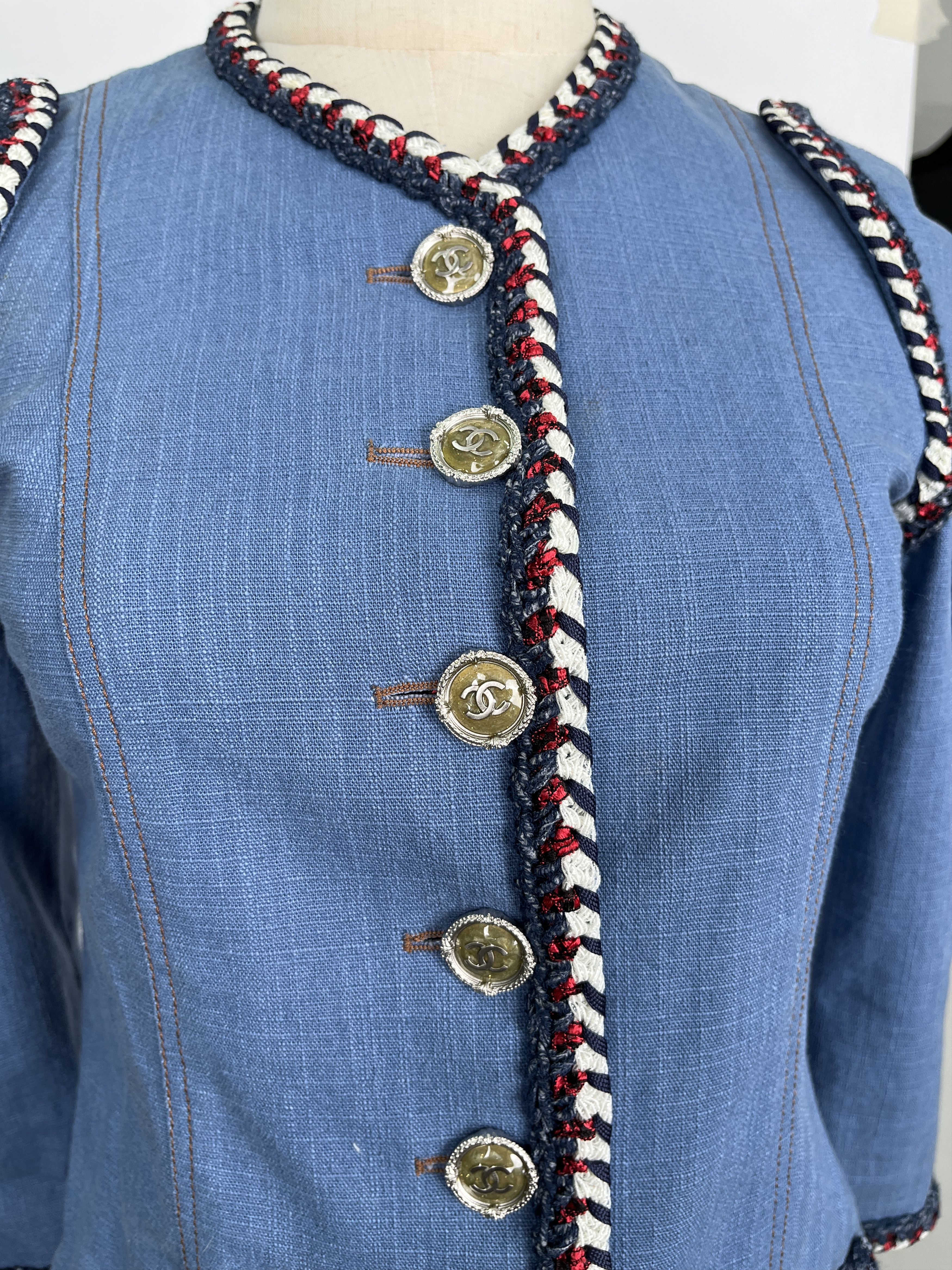 Chanel Chanel Blue Resort Collection 2013 Denim Jacket Size XS / US 0-2 / IT 36-38 - 4 Thumbnail